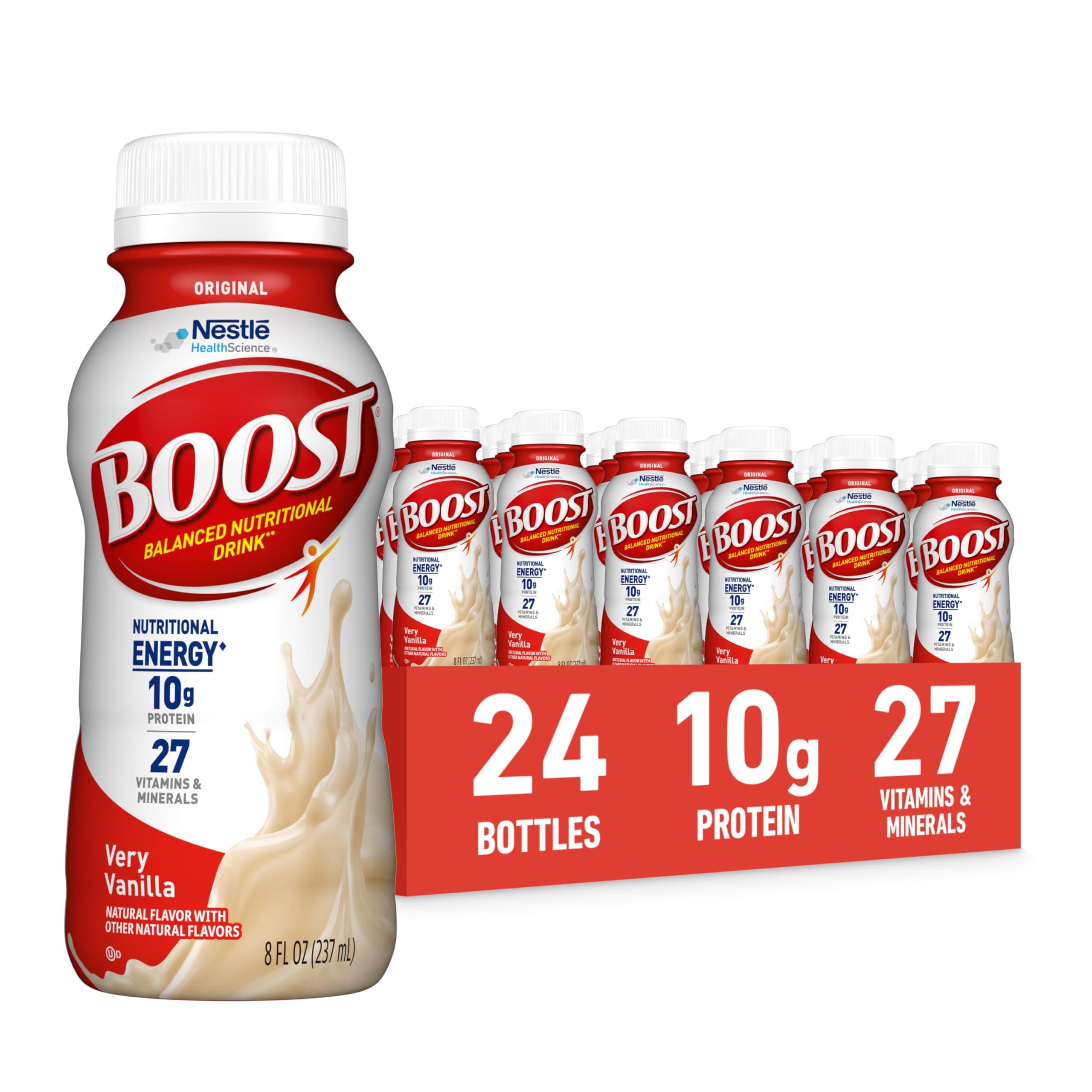 BOOST Original Nutritional Drink, Very Vanilla, 8 Fl Oz (Pack of 24)