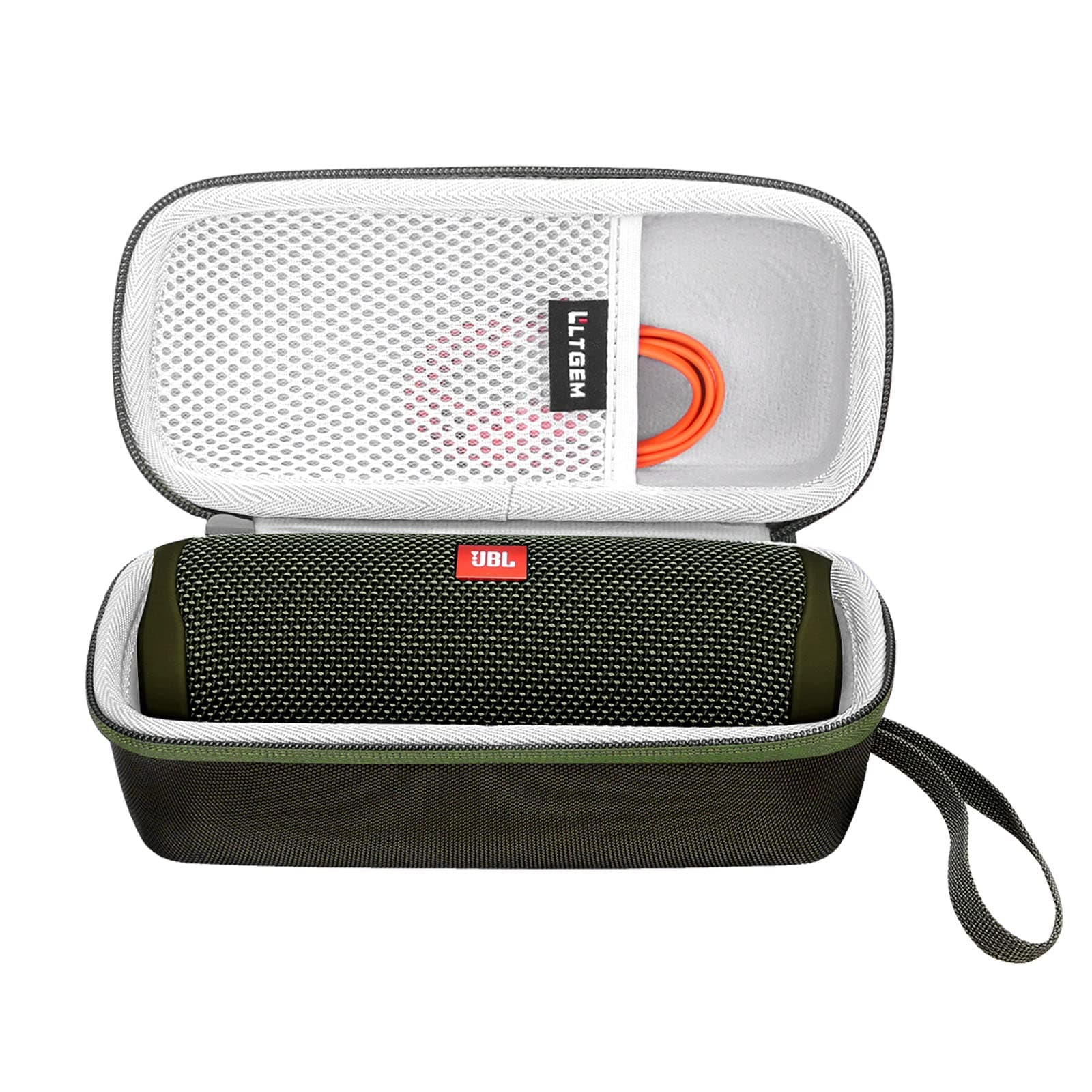 L LTGEM Case for JBL Flip 7/6/5, Flip Essential 2 Speaker - Portable Travel Case - Green