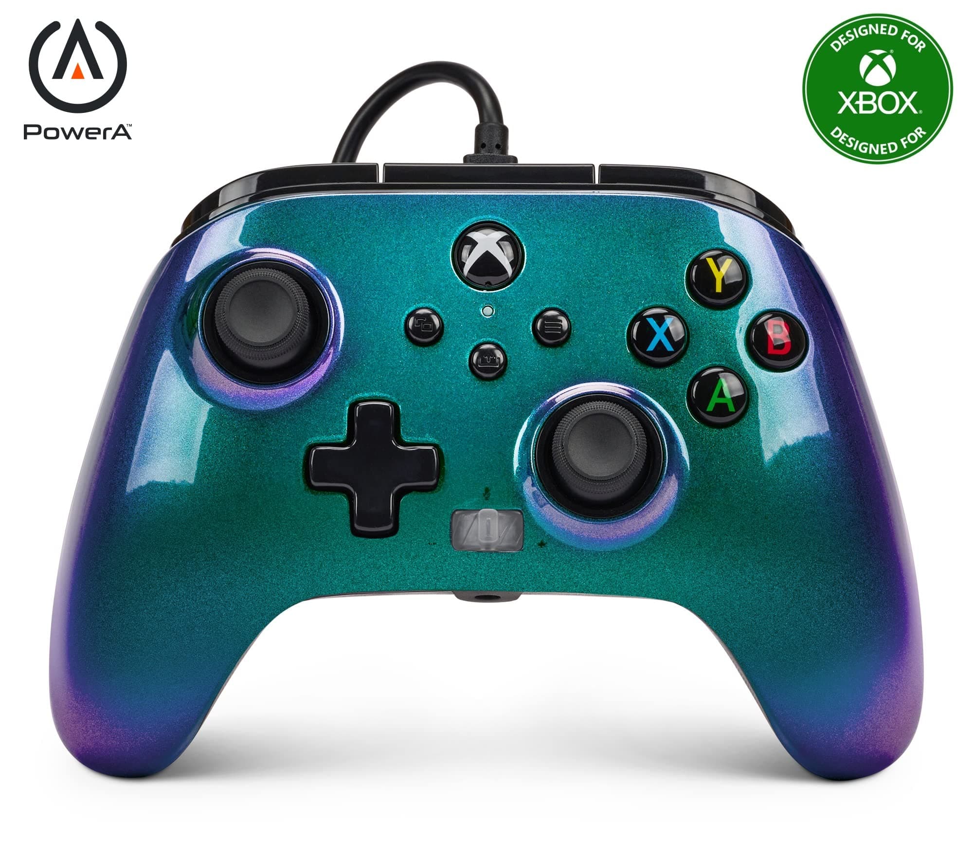 PowerA Enhanced Wired Controller for Xbox Series X|S - Aurora Borealis, gamepad, wired video game controller, gaming controller, Xbox Series X|S, Officially Licensed for Xbox (Amazon Exclusive)