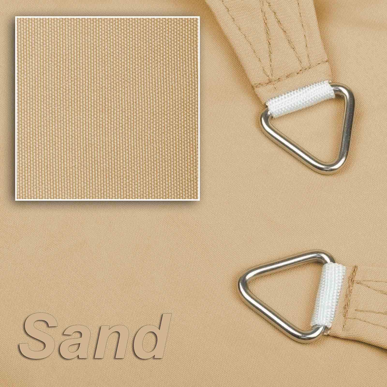 hanSe® Brand Sun Sail 100% Polyester Water Resistant Triangle 90 ° gleichsch. 3,0x4,0x5,0 M Sand-Coloured