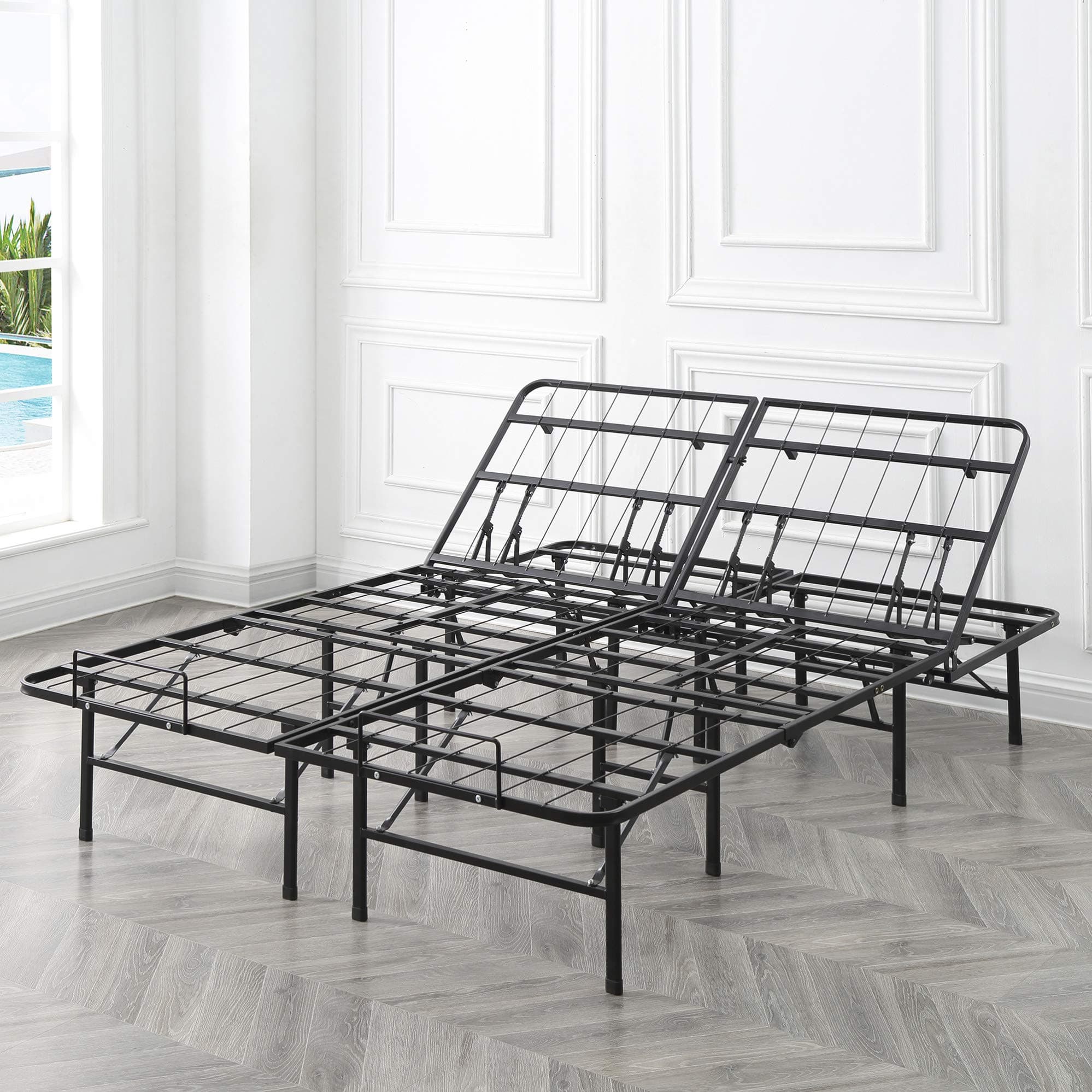 Hercules Heavy-Duty Adjustable Platform 14-Inch Metal Bed Frame | Mattress Foundation or Box Spring - Twin