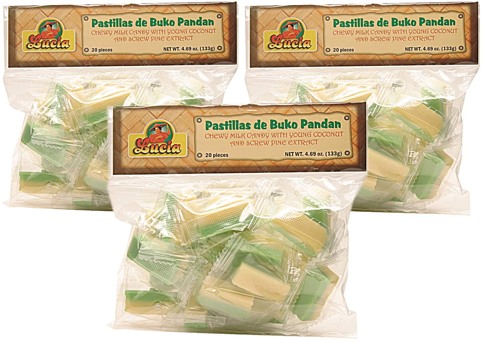 Lucia, Pastillas de Buko Pandan, 4.75 oz (each)