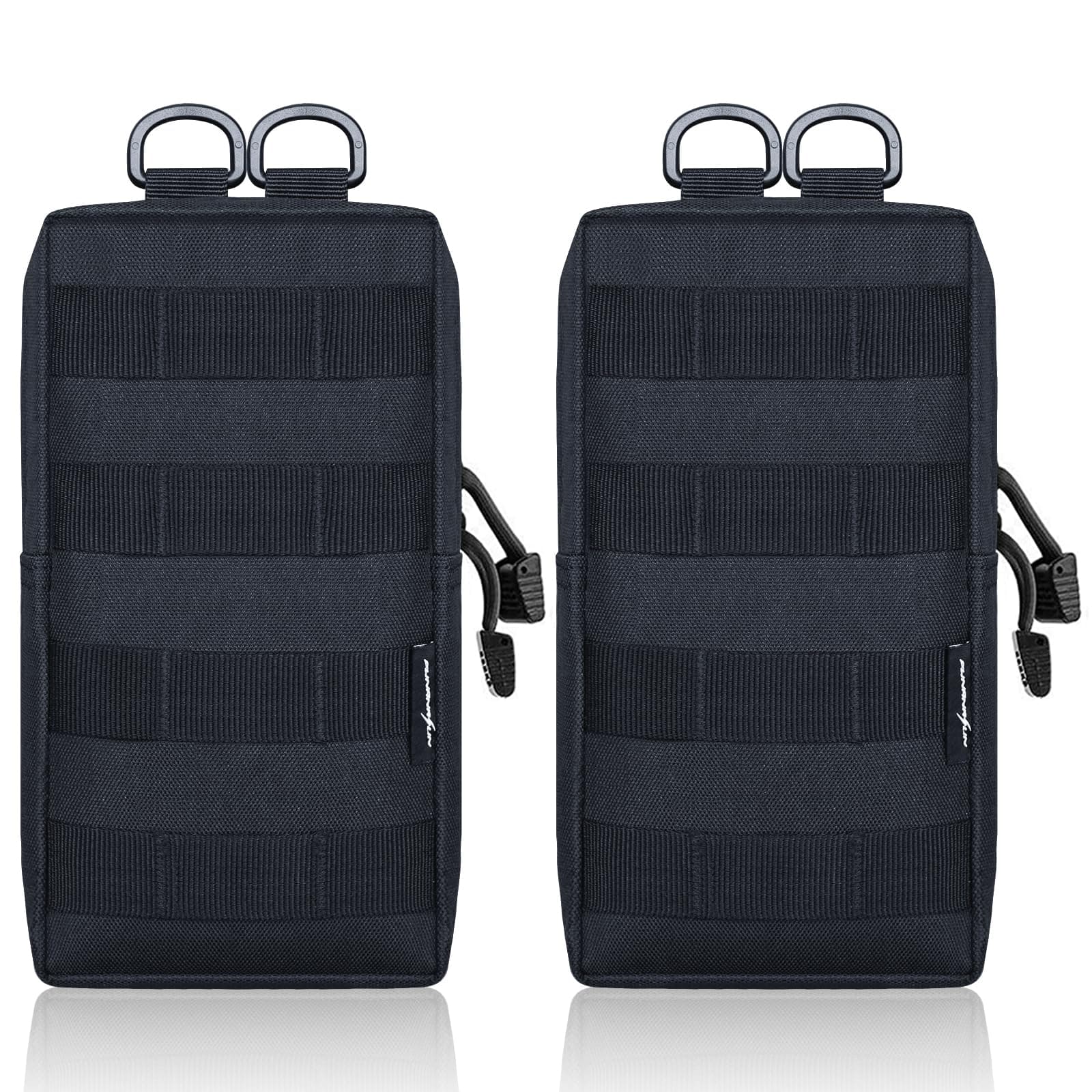 FUNANASUN 2 Pack Molle Pouches Tactical Pouch Small Molle Pouch Compact Water-Resistant EDC Pouch Molle Bag