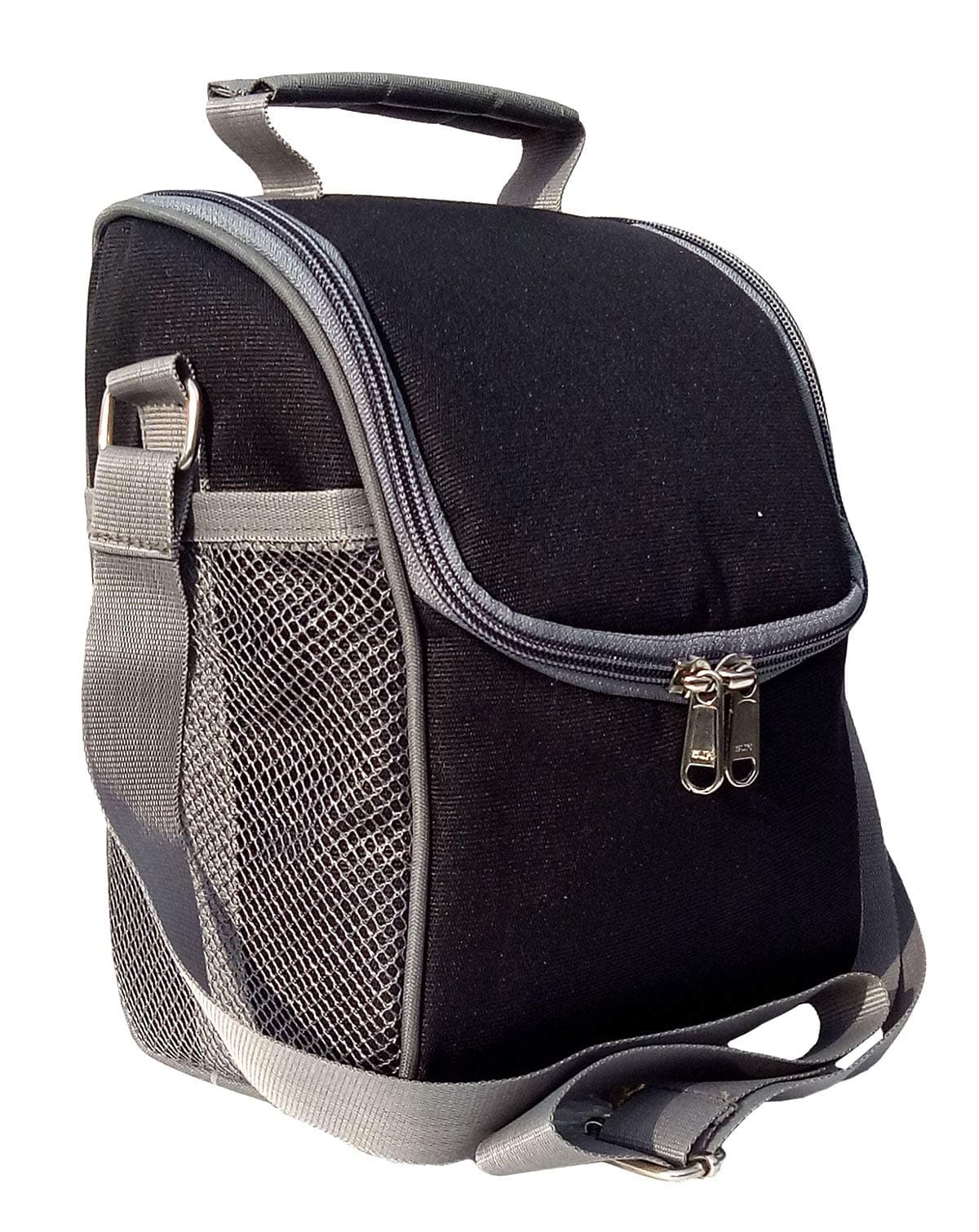 Polyester Waterproof Office Lunch/Tiffin Bag (Black)