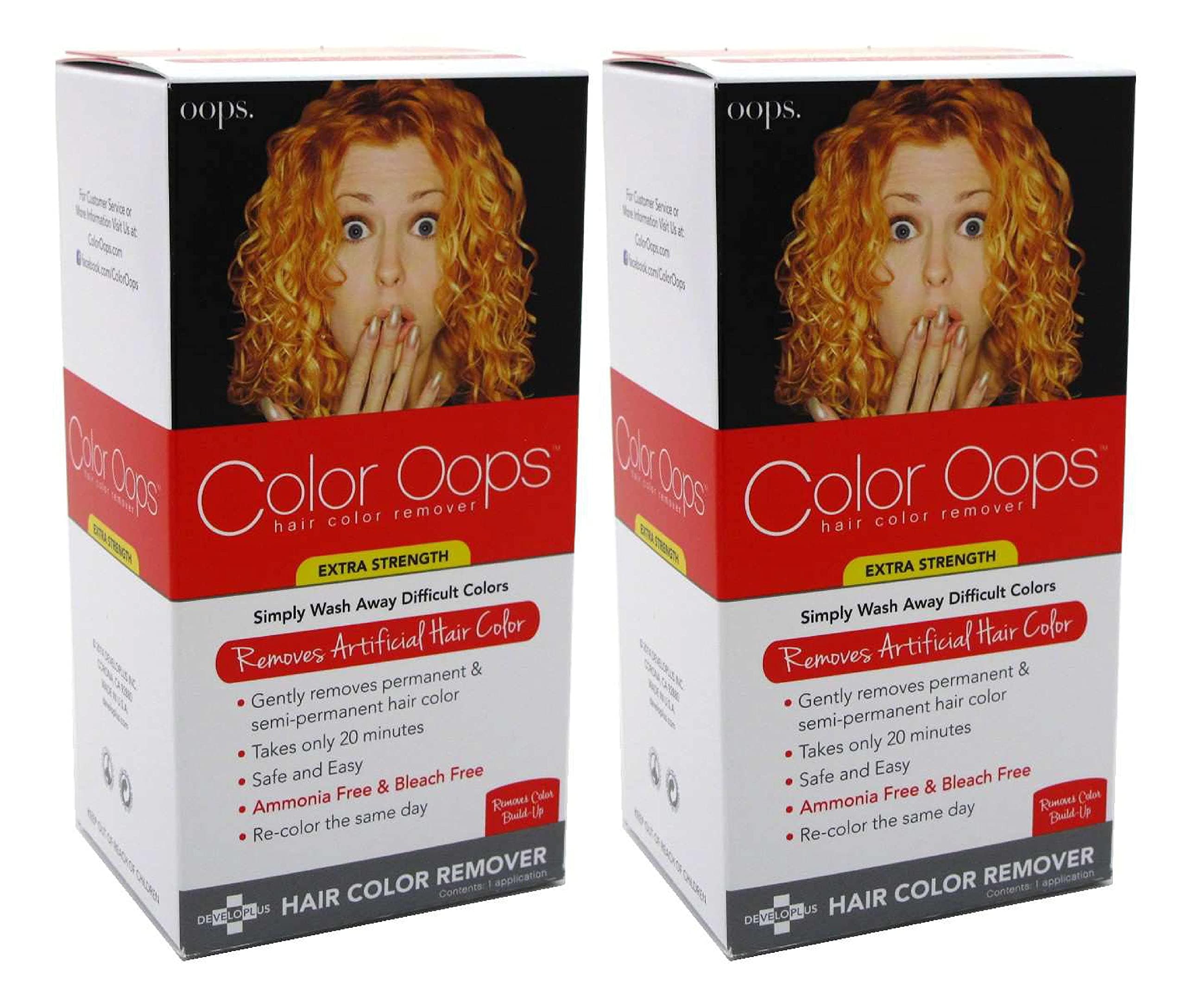 Color Oops Hair Color Remover Extra Strength 1 Application (Set of 2) by Developlus