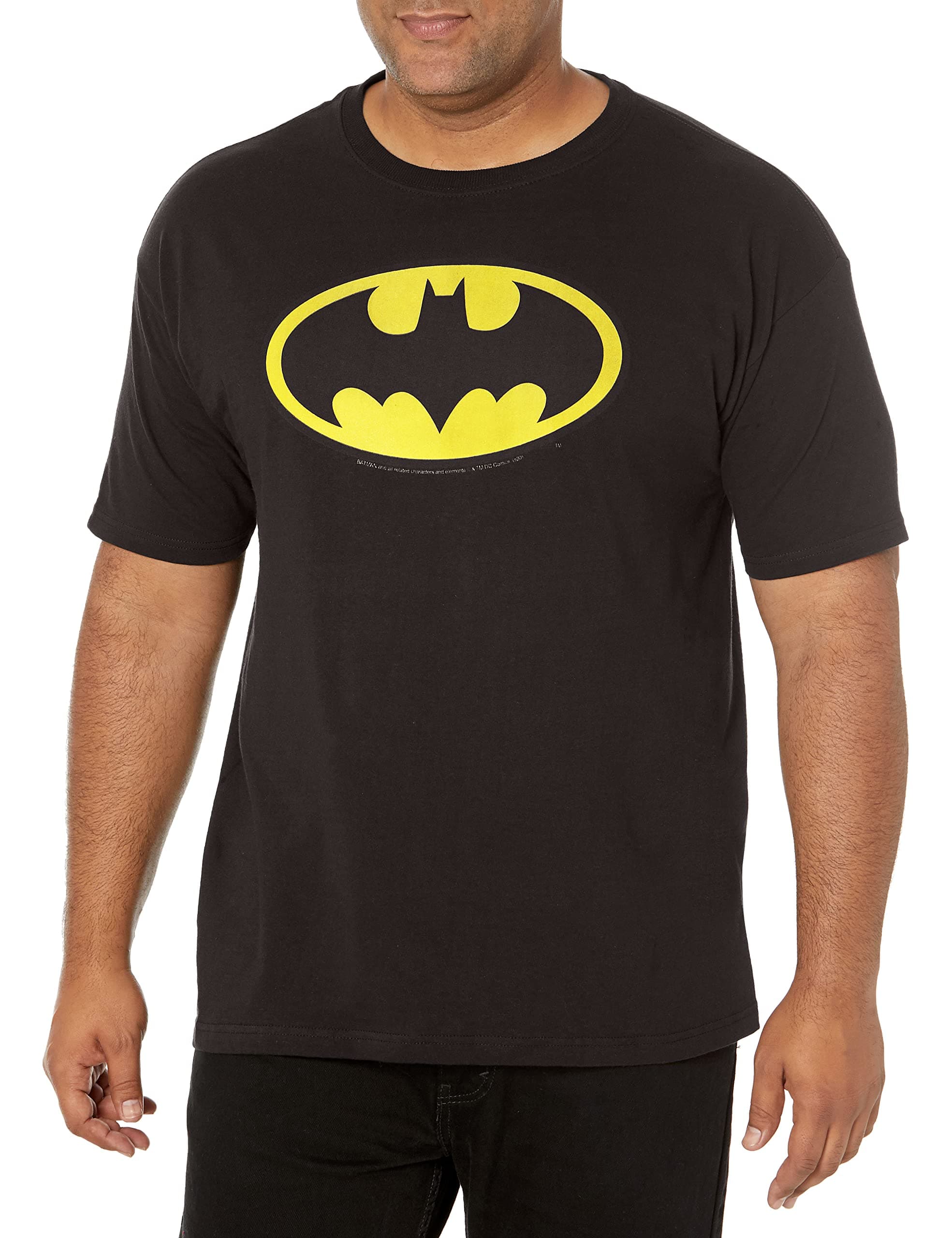 Men's Batman Basic Logo Black T-Shirt, Black
