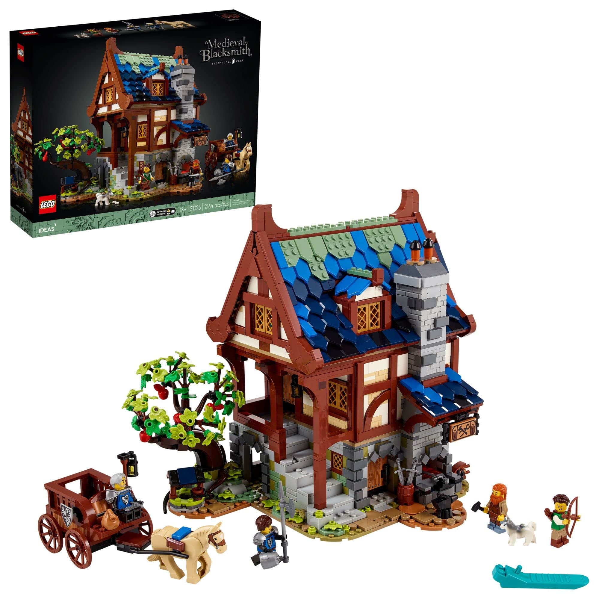 Ideas Medieval Blacksmith 21325 Building Kit; Impressive Build-and-Display Model for Adults, New 2021 (2,164 Pieces)