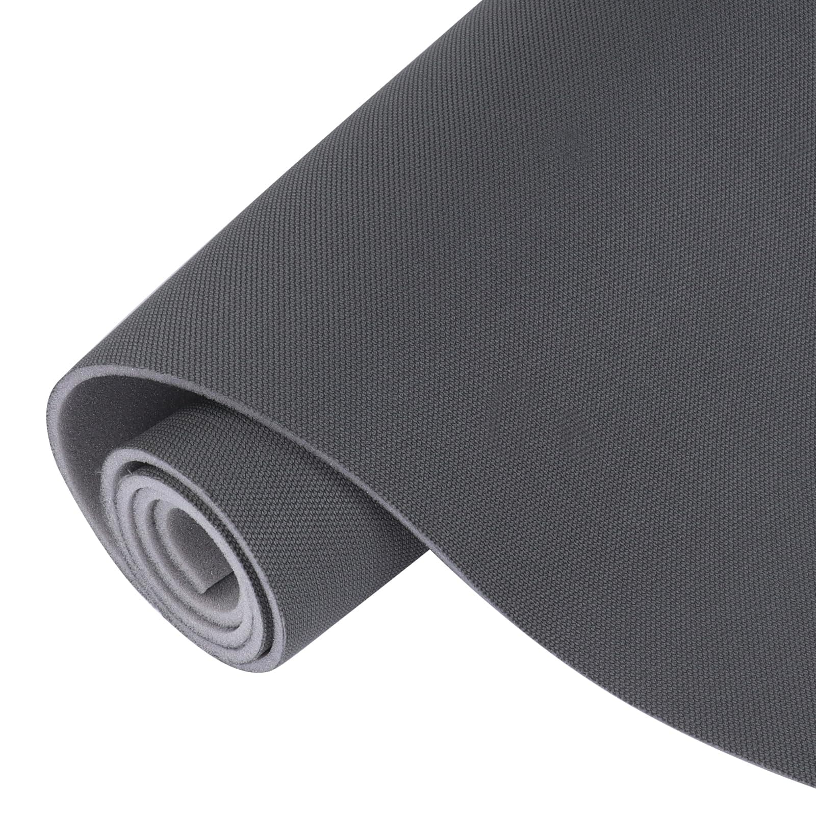 Auto Headliner Fabric Mesh Type 60inx98in with Foam Backing Interior Replacement Headliner Material, for All Vehicles RV Boat Home Roof Upholstery Fabric, Dark Gray