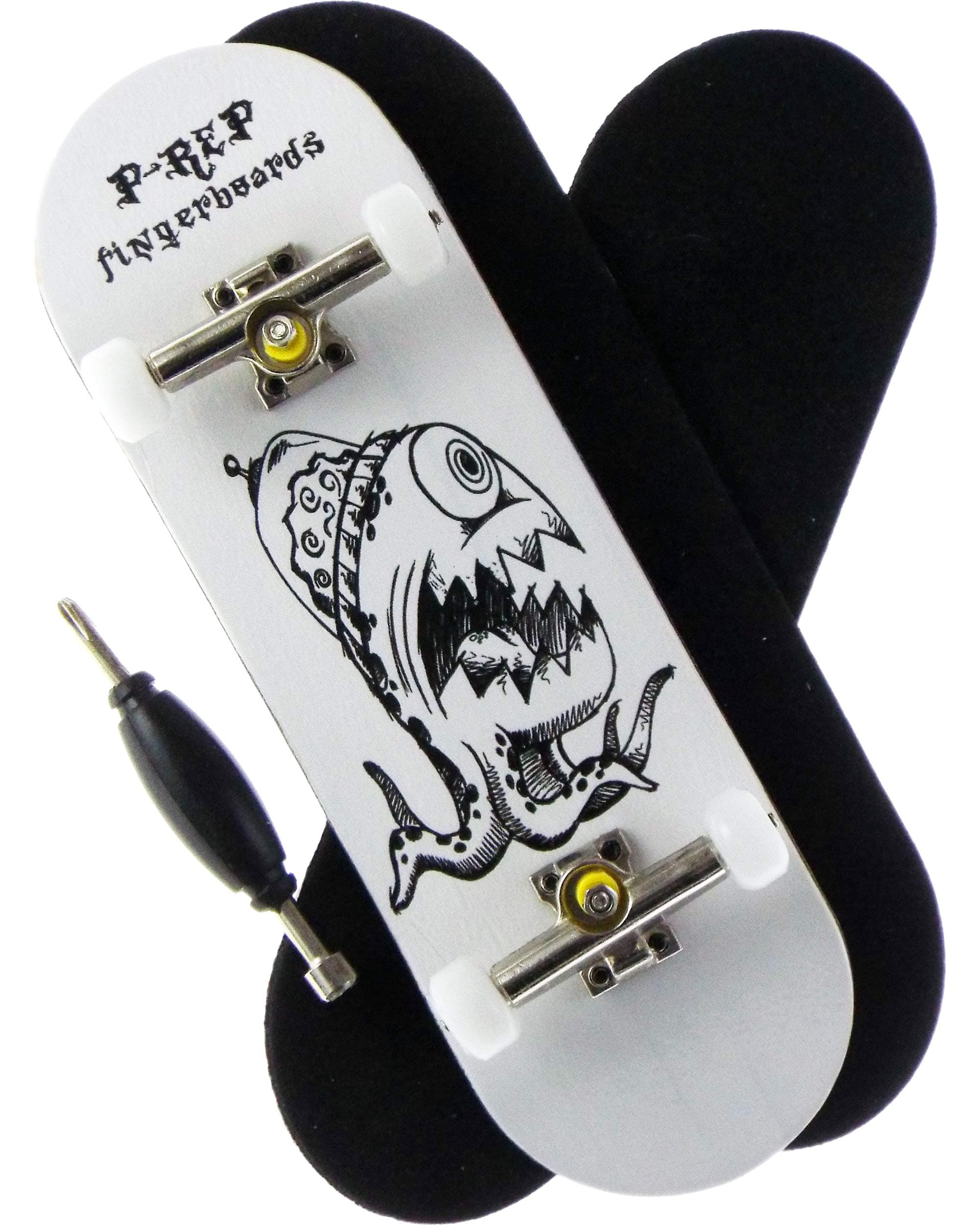 P-REP Starter Complete Wooden Fingerboard 30mm x 100mm Throwback Edition (Alien Brain)