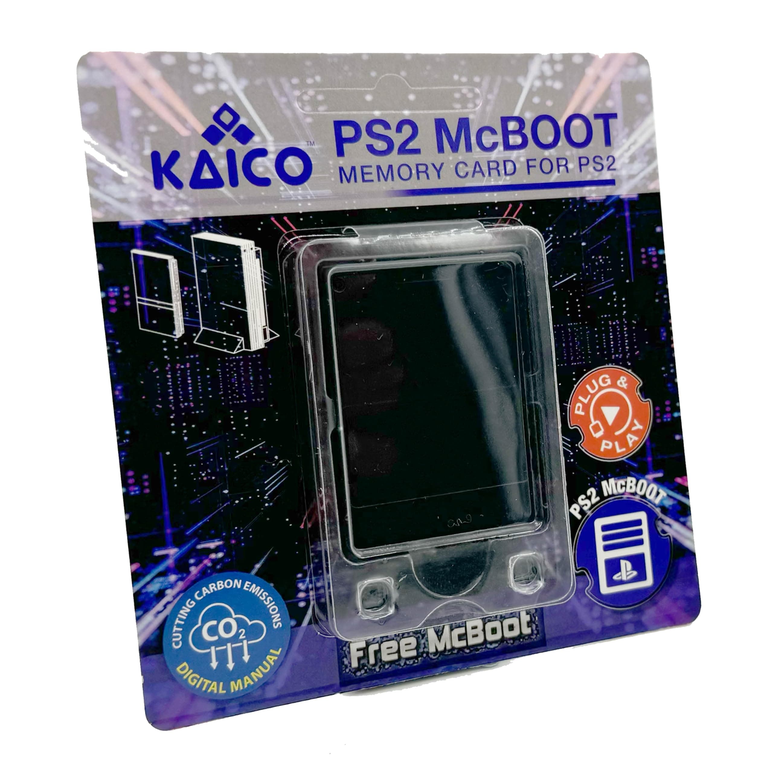 Kaico Free Mcboot 8MB PS2 Memory Card Running FMCB PS2 Mcboot 1.966 for Sony Playstation 2 - FMCB Free Mcboot Your PS2 - Plug and Play - Playstation 2 CFW McBoot 1.966
