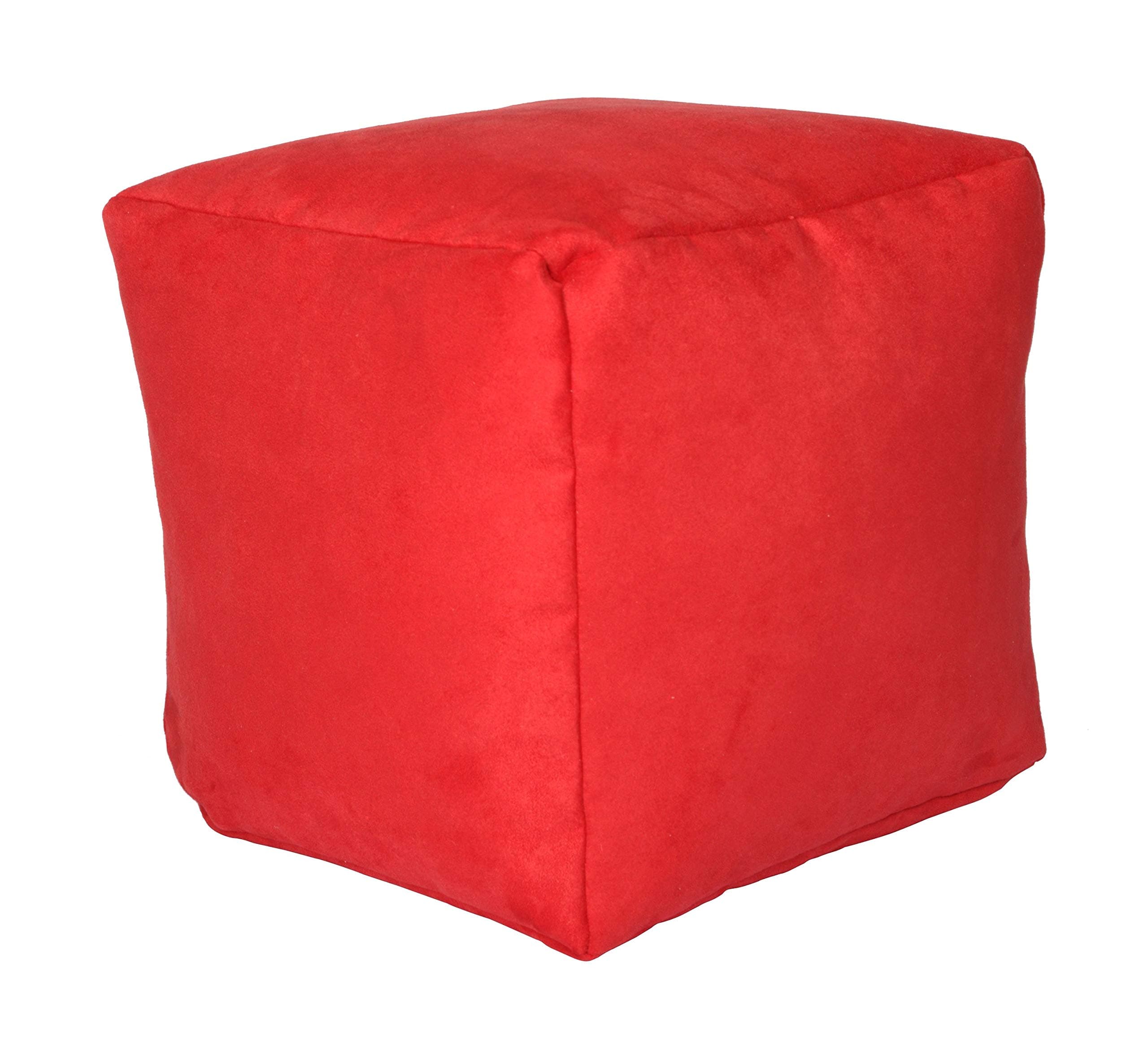 Linke Licardo Cube Seat 40 x 40 x 40 cm with Microfibre Cover, 100% polyester, red