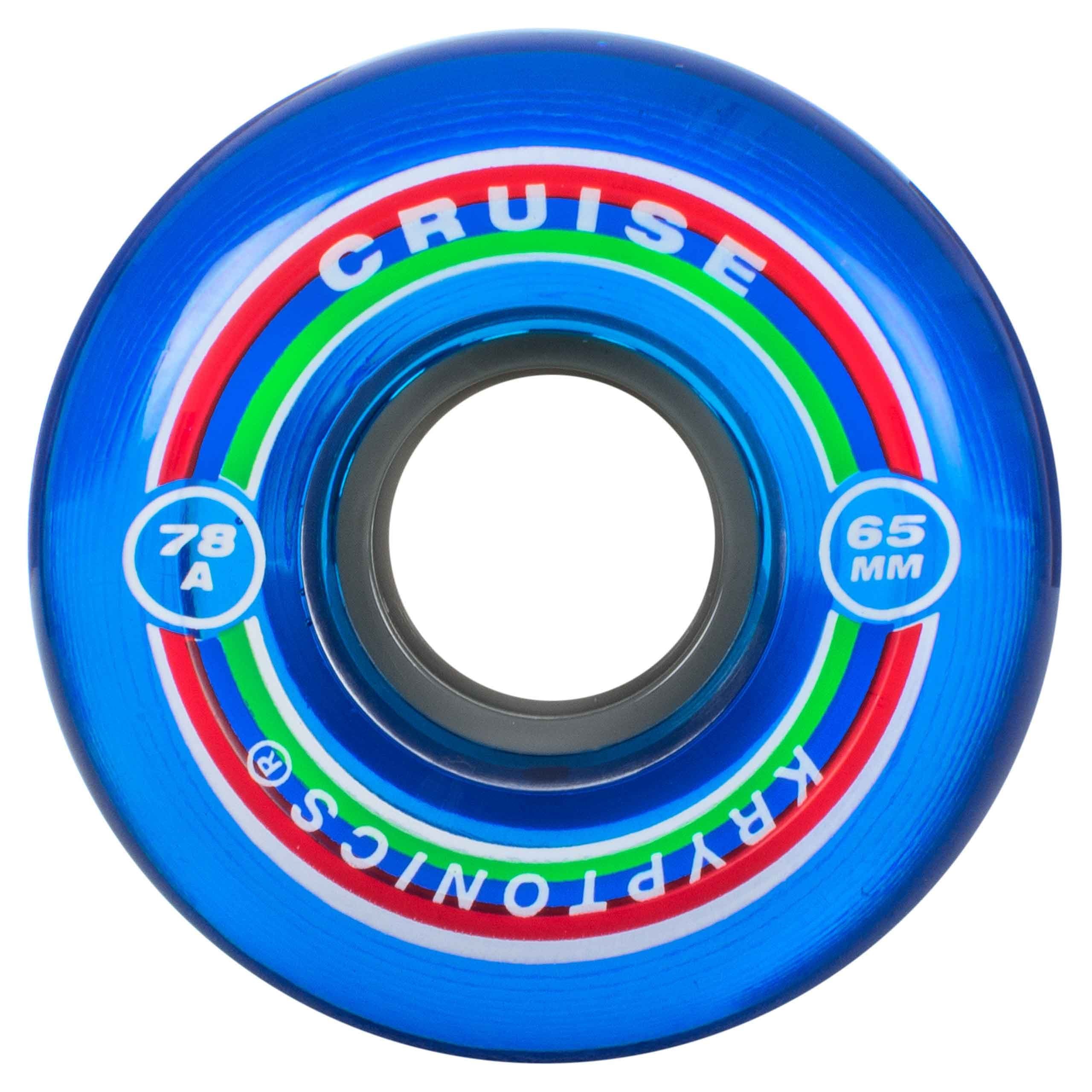 Kryptonic Cruise 65mm 78A Skateboard Wheels, Blue