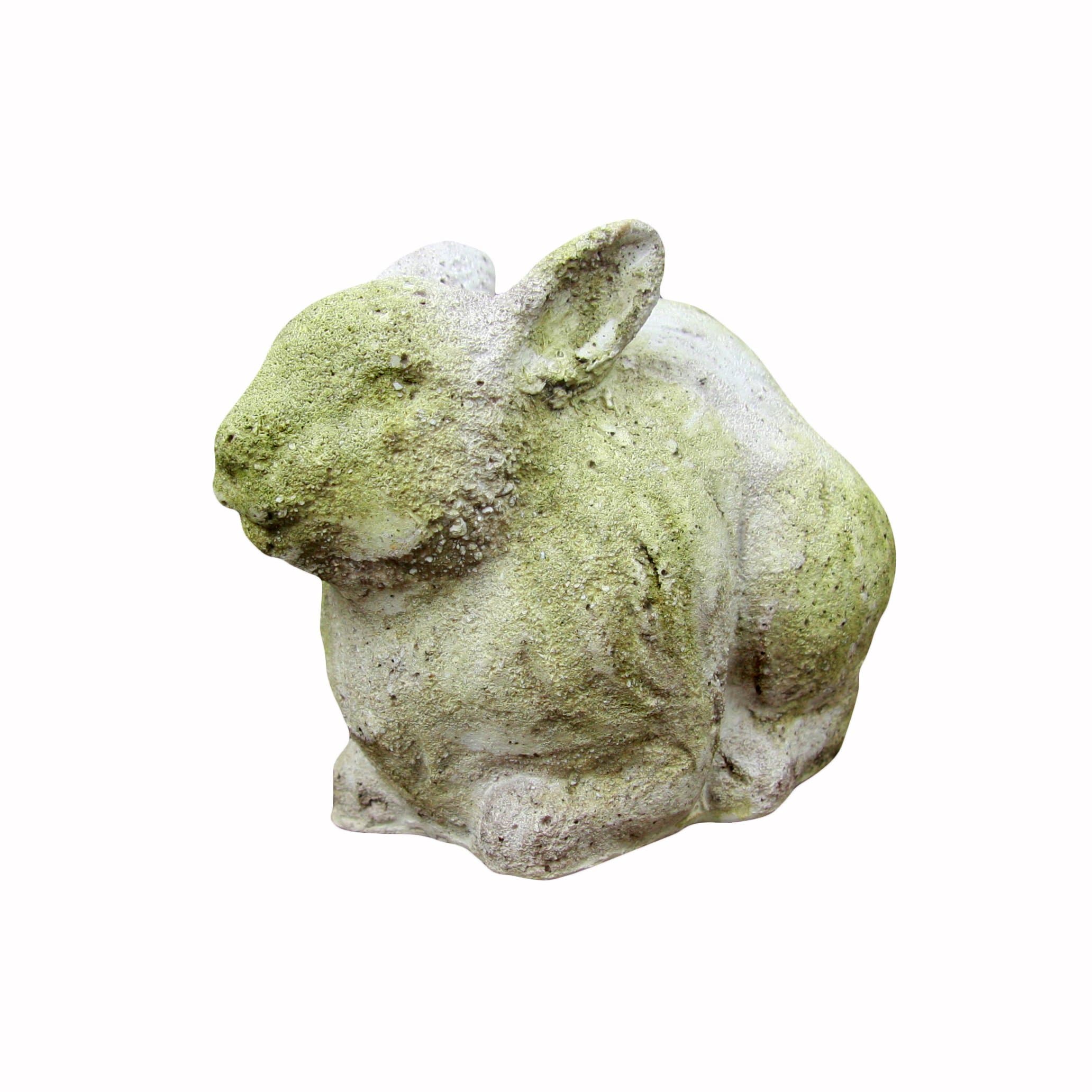 Orlandi Statuary Bally Bunny Statue, White Moss