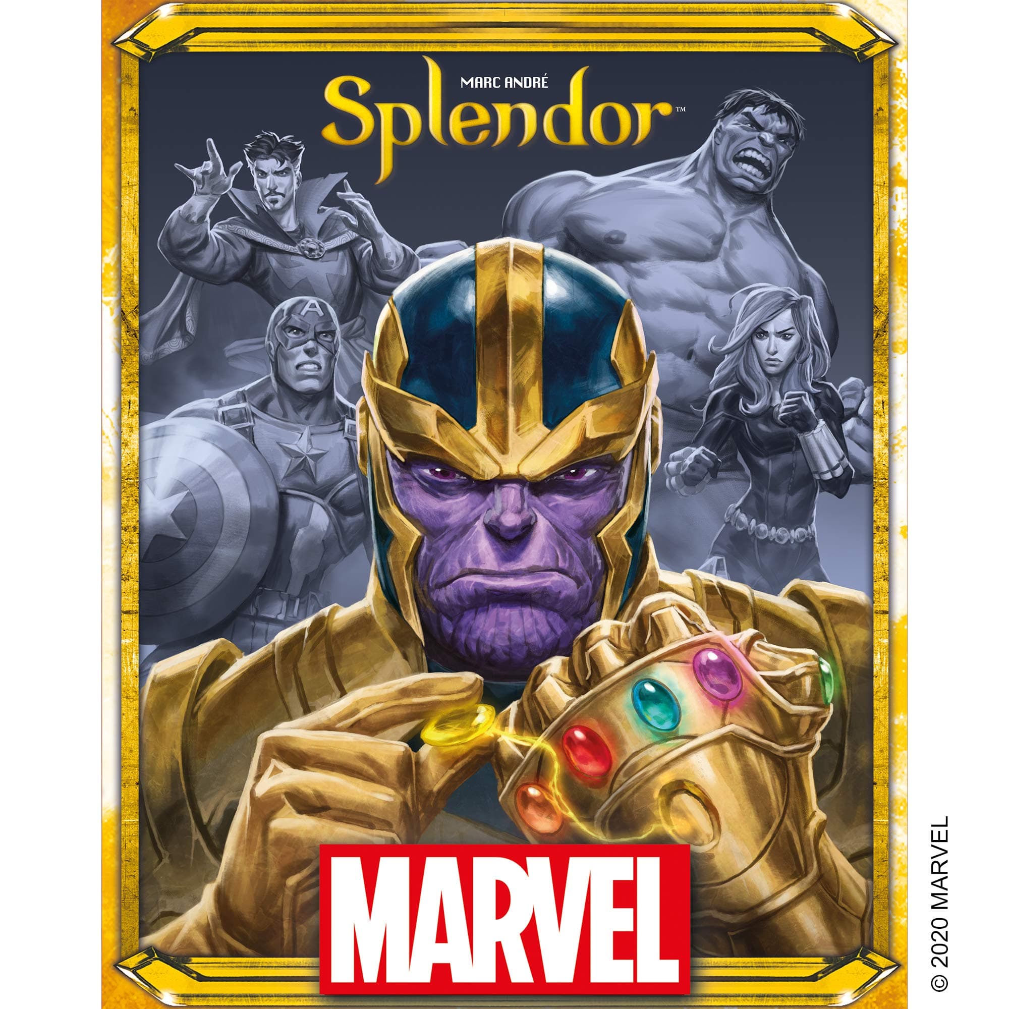 Marvel Splendor Board Game - Unite Heroes and Gems in an Epic Strategy Adventure, Family Game for Kids and Adults, Ages 10+, 2-4 Players, 30 Minute Playtime
