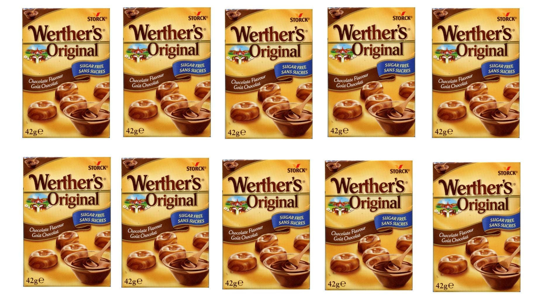 10 * 42g Werthers Original Caramel Chocolate