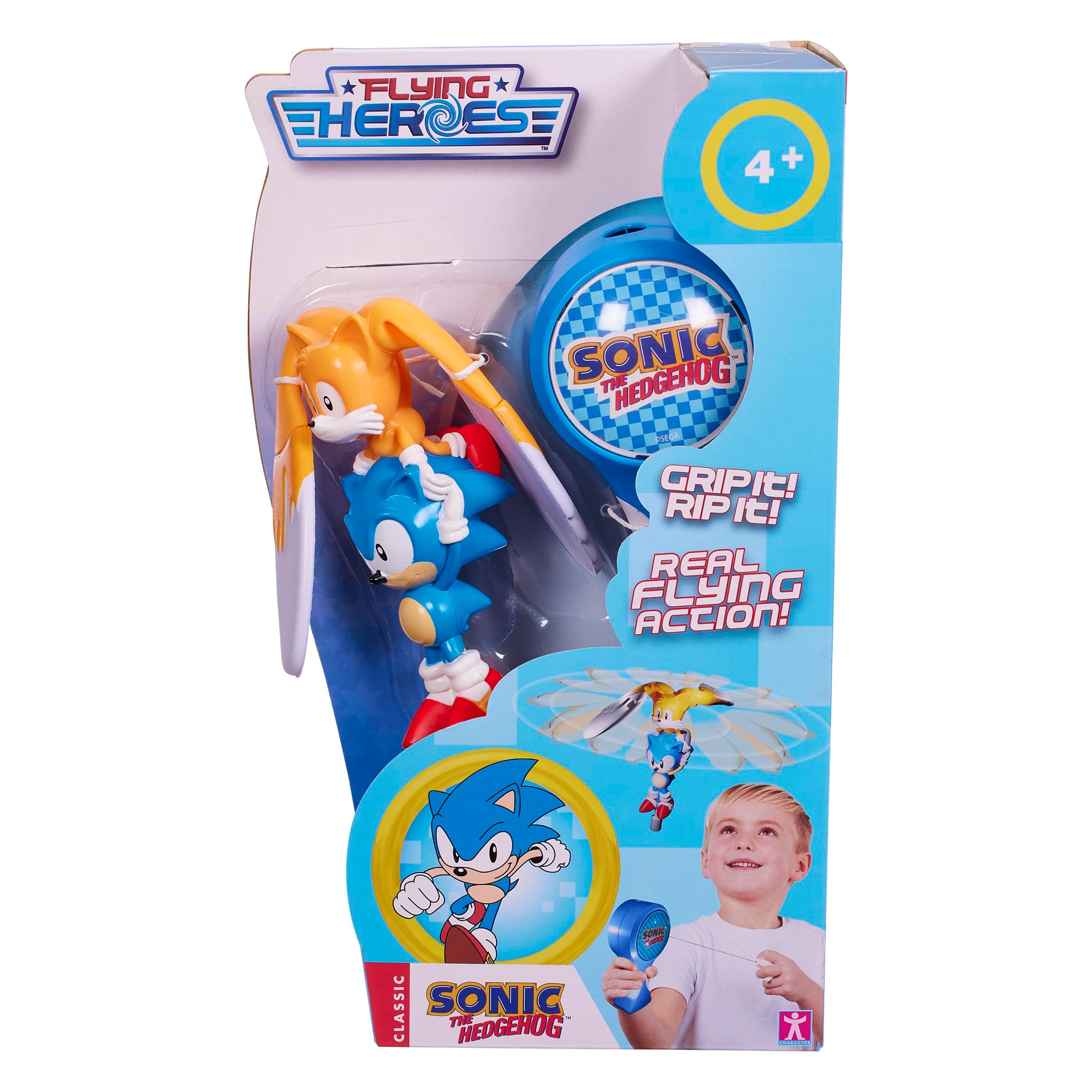 Character Options Flying Heroes Sonic & Tails. Pull the cord to watch them fly! Action Toy! Ideal present for boys aged 4-7 years. Sonic & Tails. No batteries required.