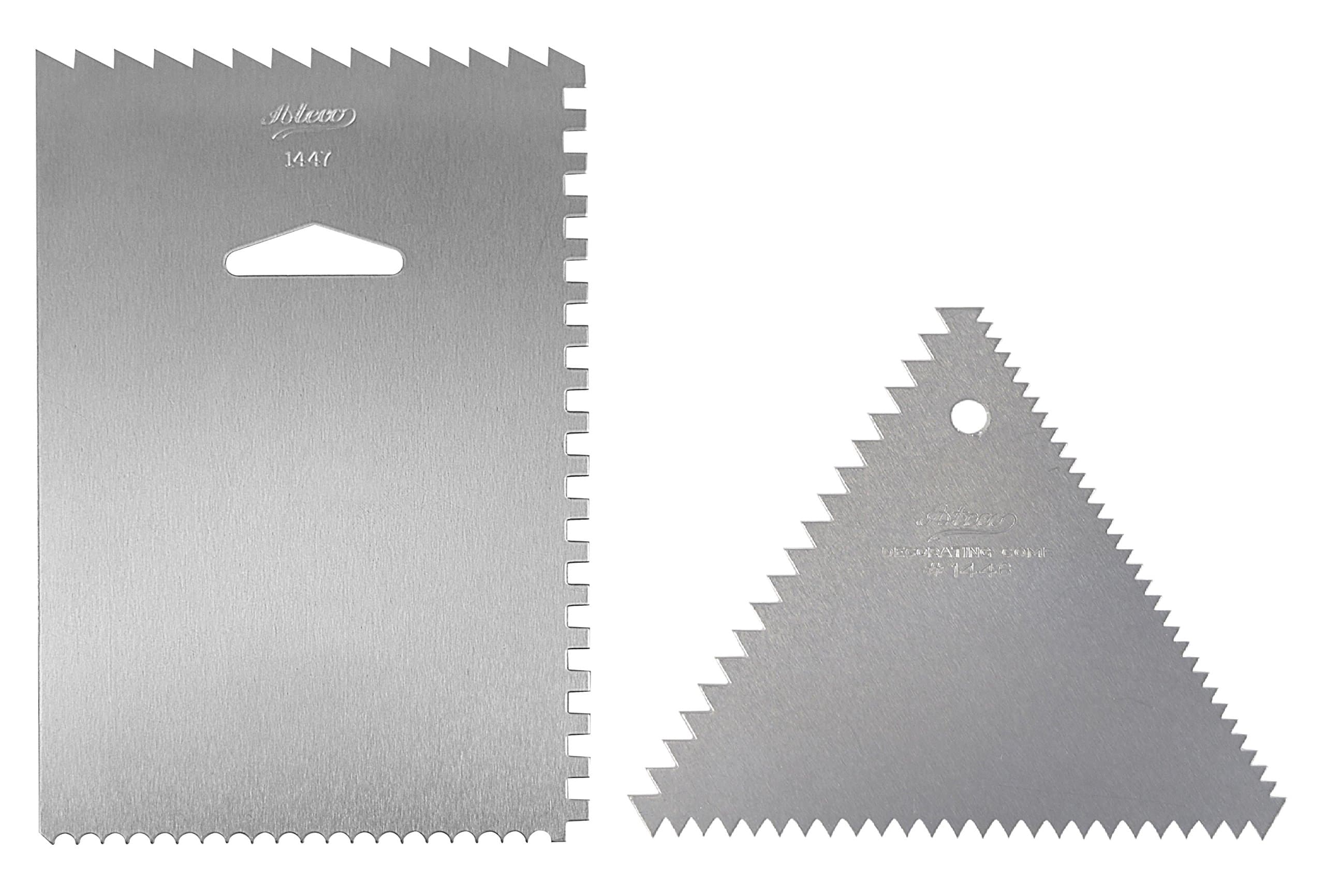 1446-3 Sided Decorating Comb and 1447-4 Sided Decorating Comb & Icing Smoother, 2 Pc Set