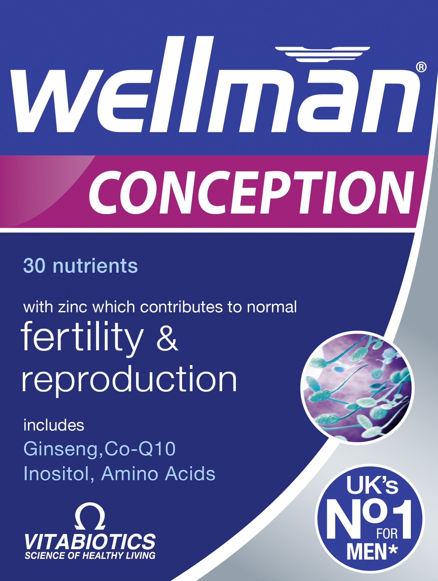 Fertility Multivitamin for Men, Conception and Fertility Support for Men, 30 Count (Pack of 1)
