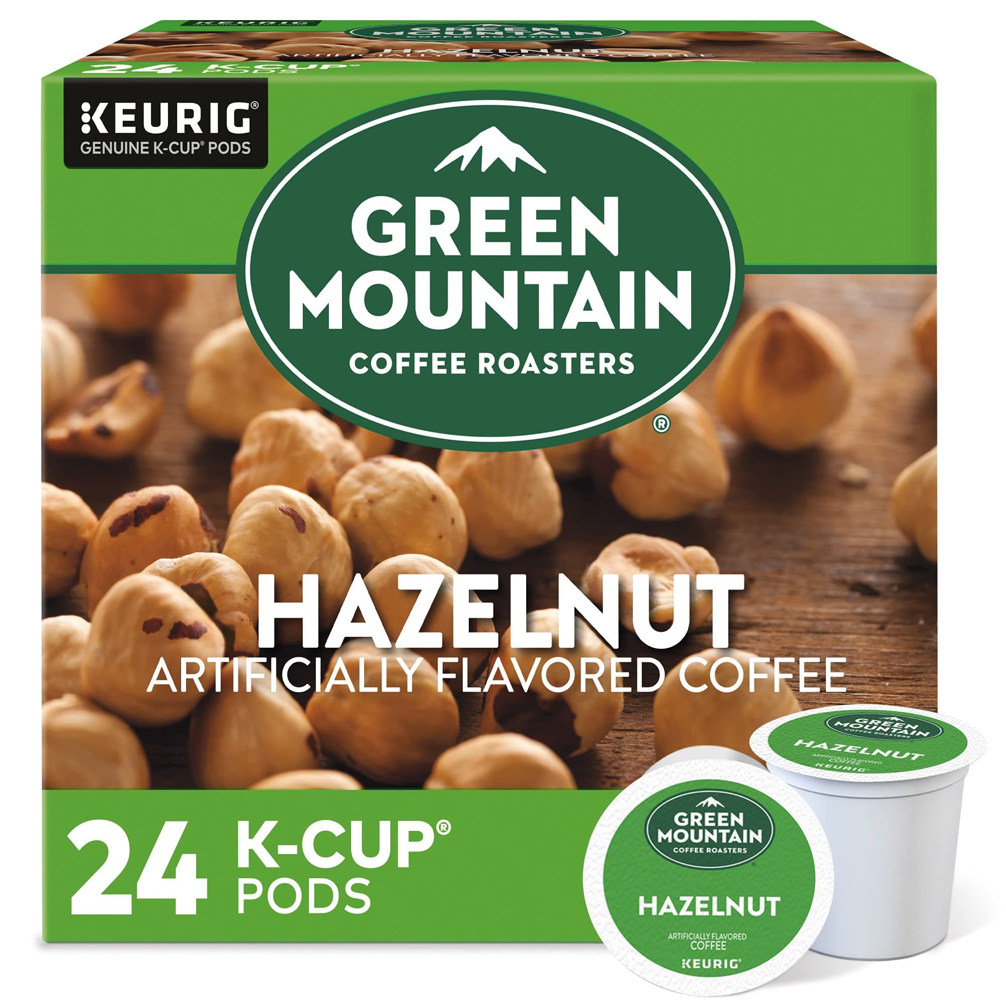Hazelnut, Single-Serve Keurig K-Cup Pods, Flavored Light Roast Coffee, 24 Count
