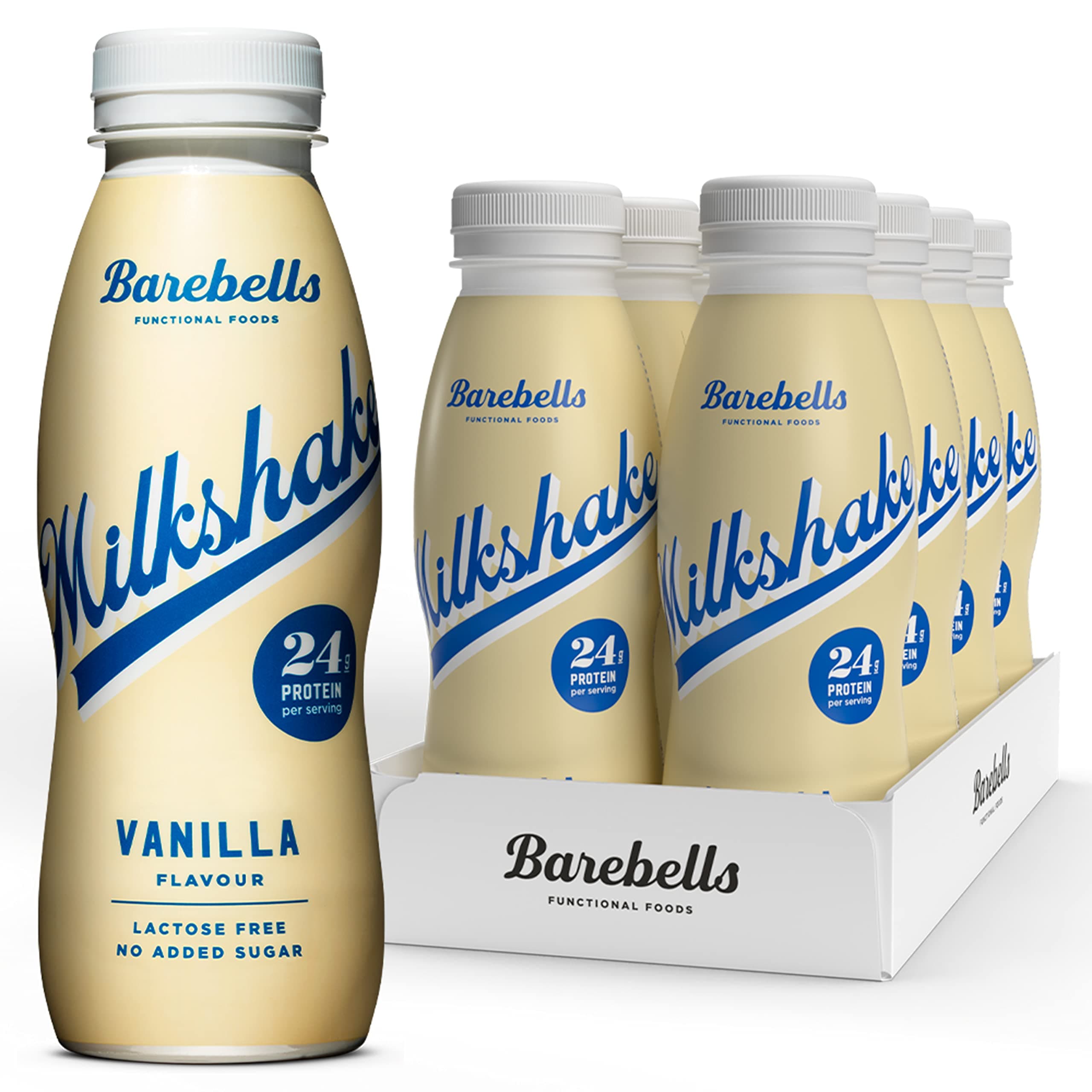 Protein Milkshake 8 x 330ml Bottles| High Protein Shake | No Added Sugar | Lactose Free| 24g of Protein | Delicious Creamy Flavour (Vanilla)