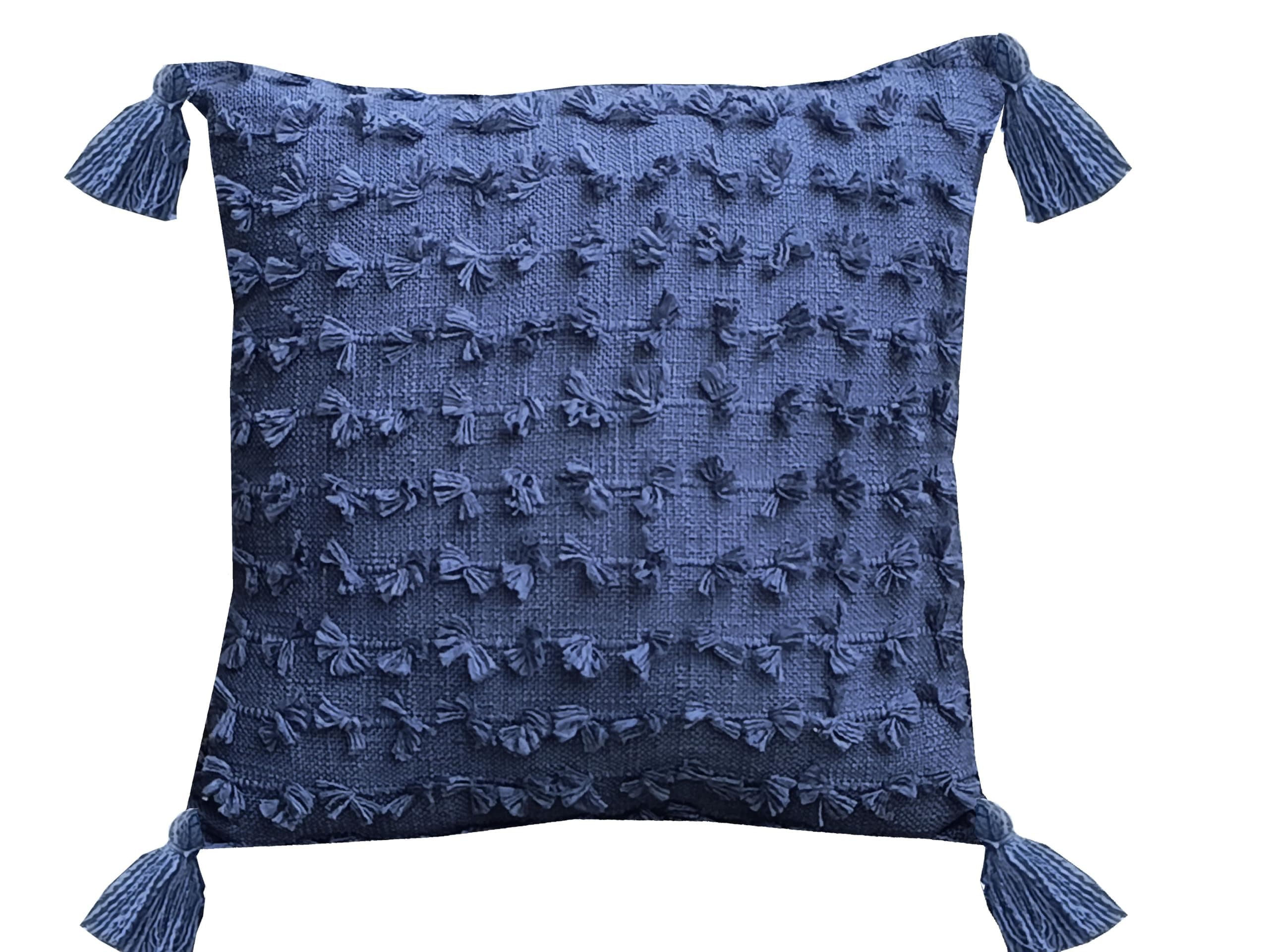 Parklane Woven Pillow, 18"x18", Blue