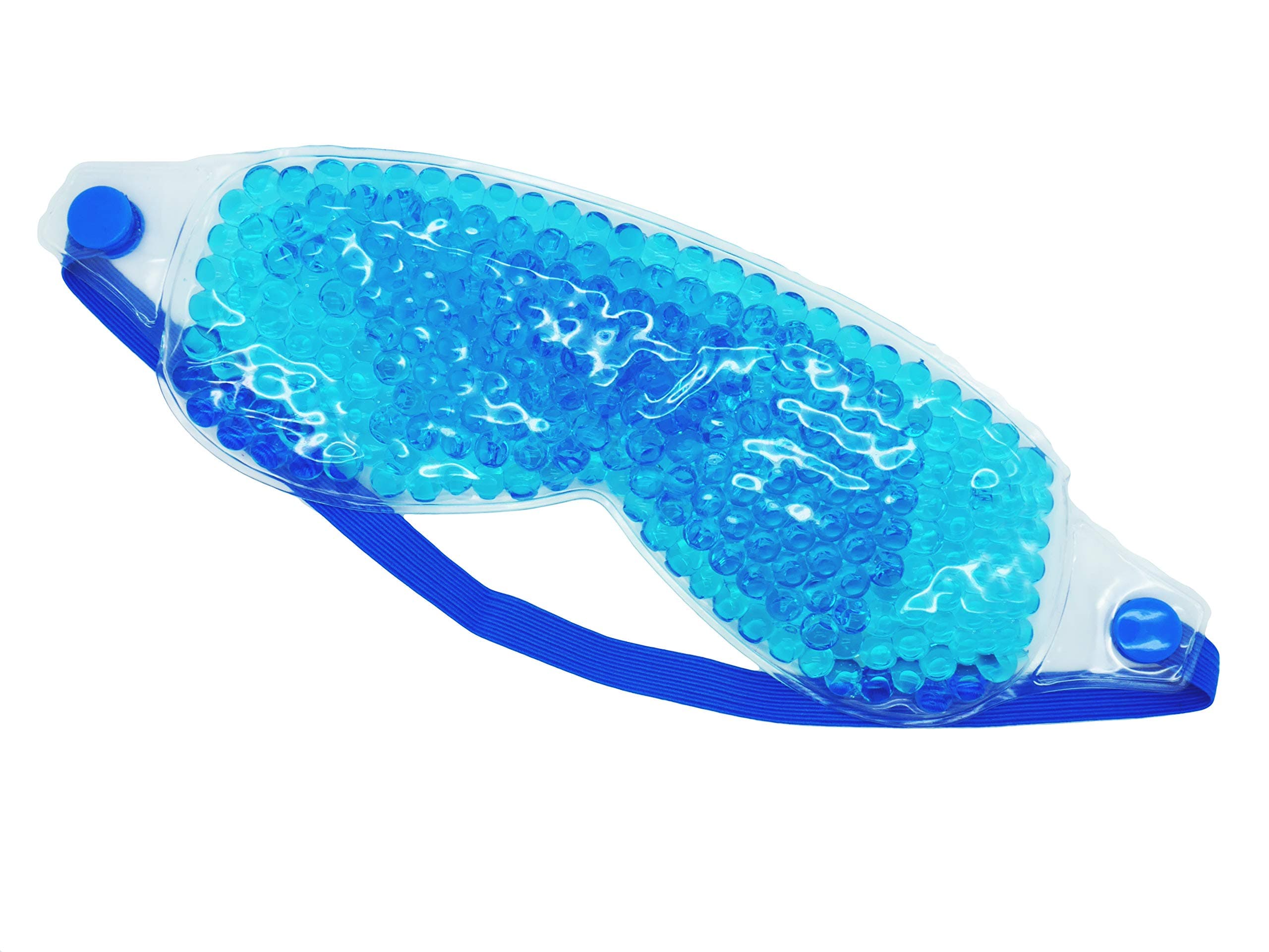 Go Opticians 2in1 Hydrogel Eye Mask Bead Hot Compress Cold Pack Therapy for Relaxation Stress Relief, Puffy Eyes, Tiredness, Blepharitis, Dry Eye, Headache & More (Blue x 1)