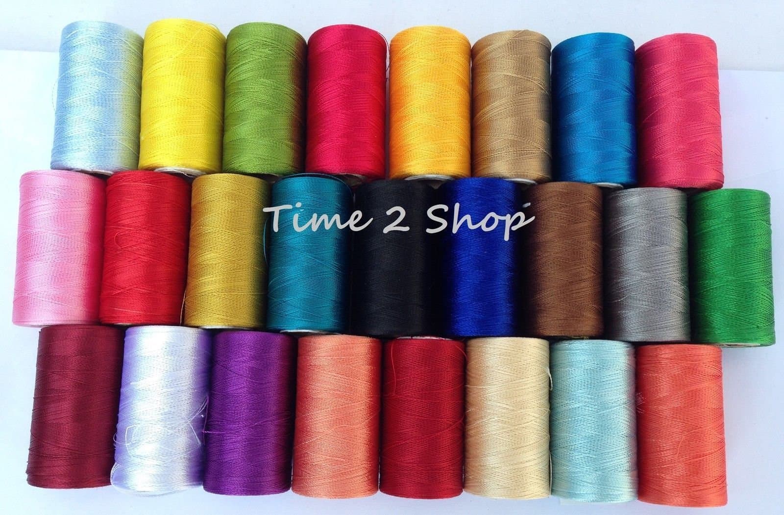 25 x 100% Art Silk Rayon Machine Embroidery Thread Most Demanding Colour Spools