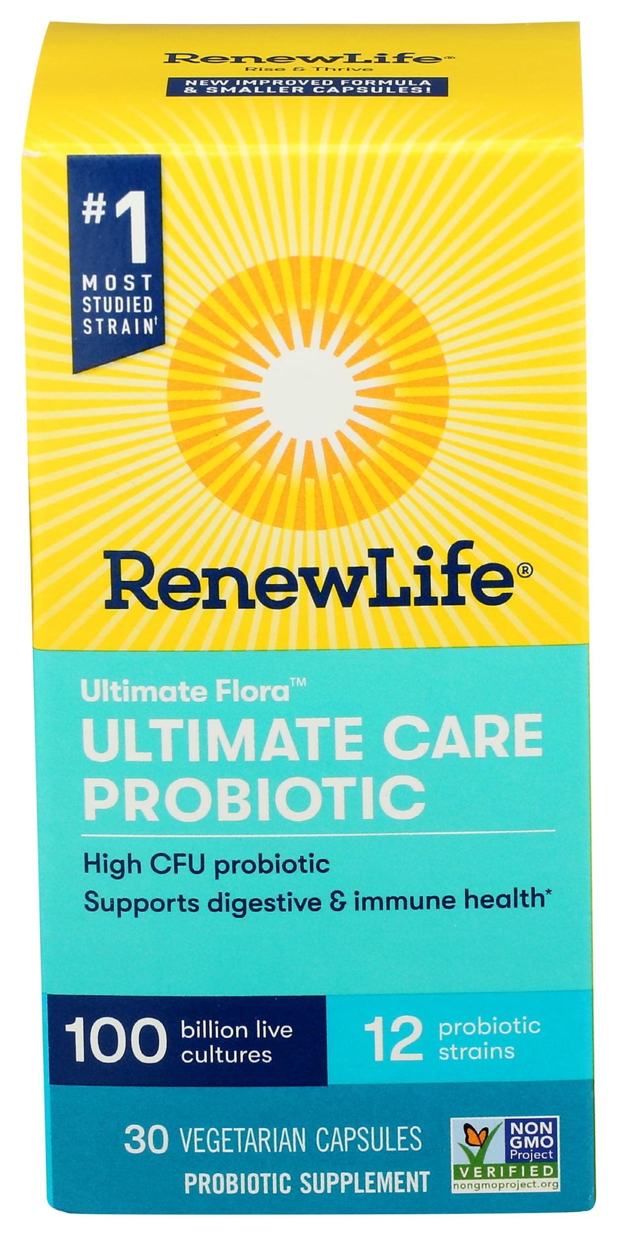 Renew Life, Ultimate Flora Care Probiotic 100 Billion, 30 Count