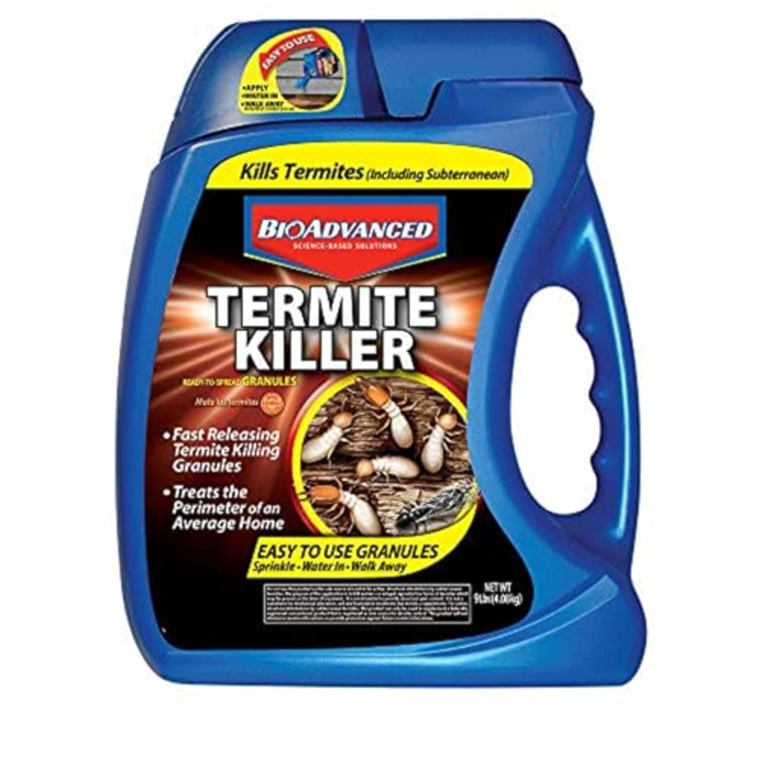 BioAdvanced Termite Killer Granules, 9 lb, 200 Linear Feet, Termite Treatment for Outdoors, Perimeter Treatment