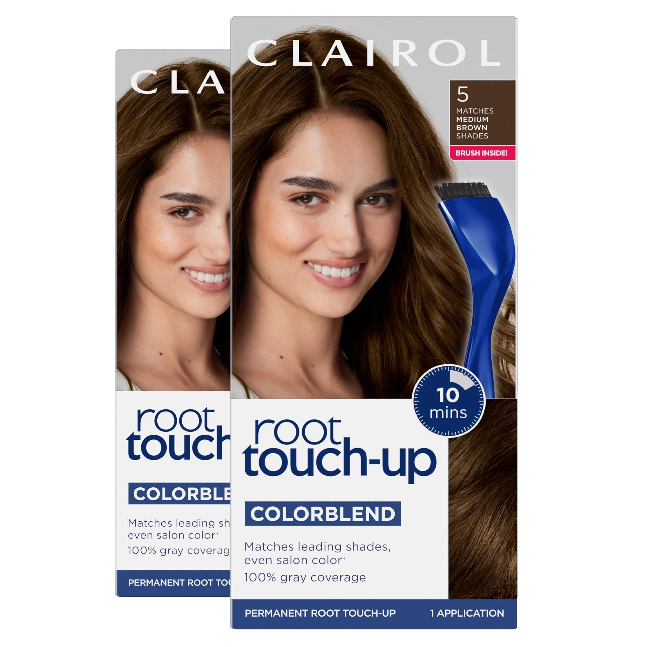 Clairol Nice N Easy Nice 'n Easy Root Touch-Up Permanent Color, Medium Brown 1 each (Pack of 2)