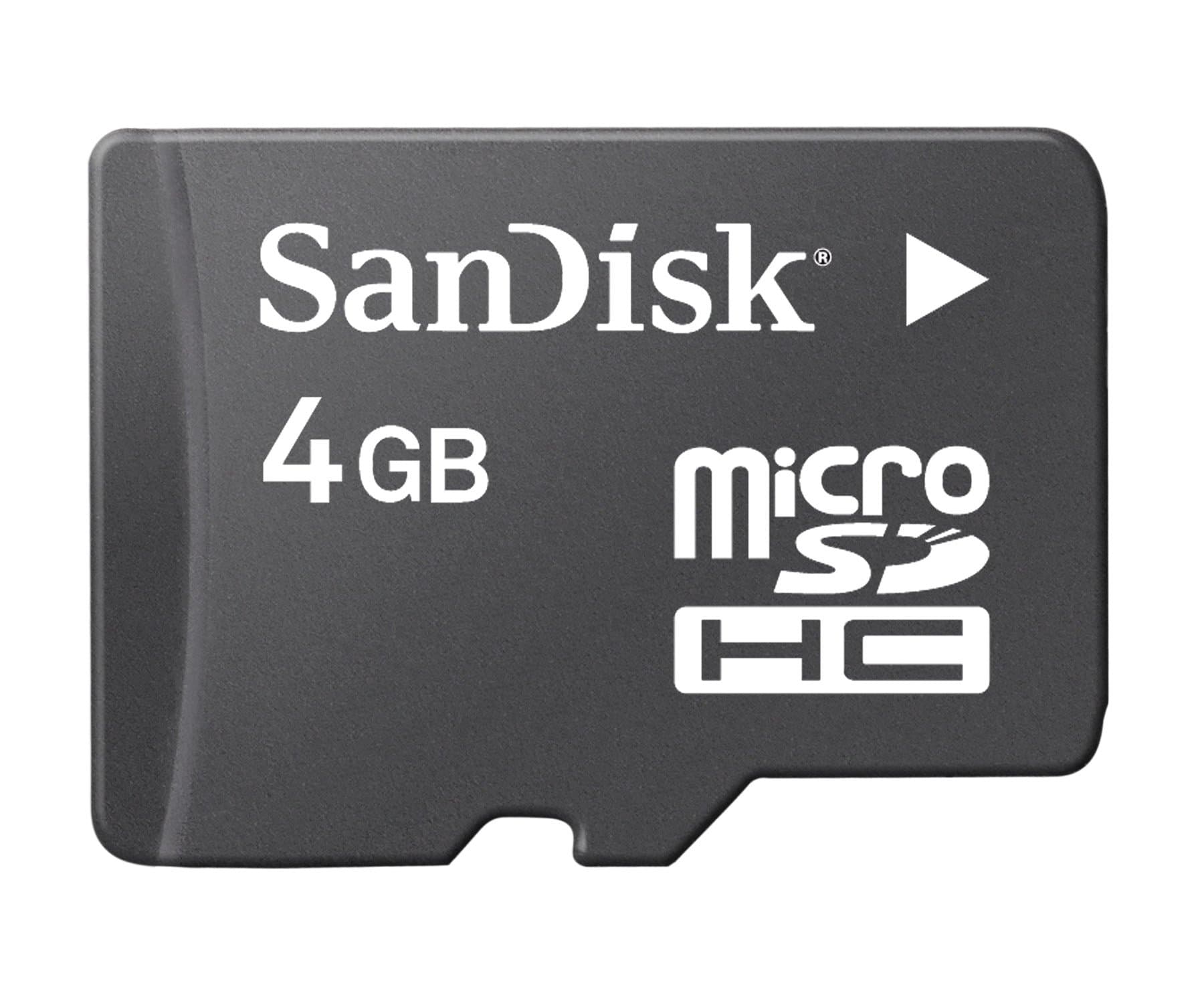 Sandisk 4GB MicroSDHC Memory Card with SD Adapter by SanDisk