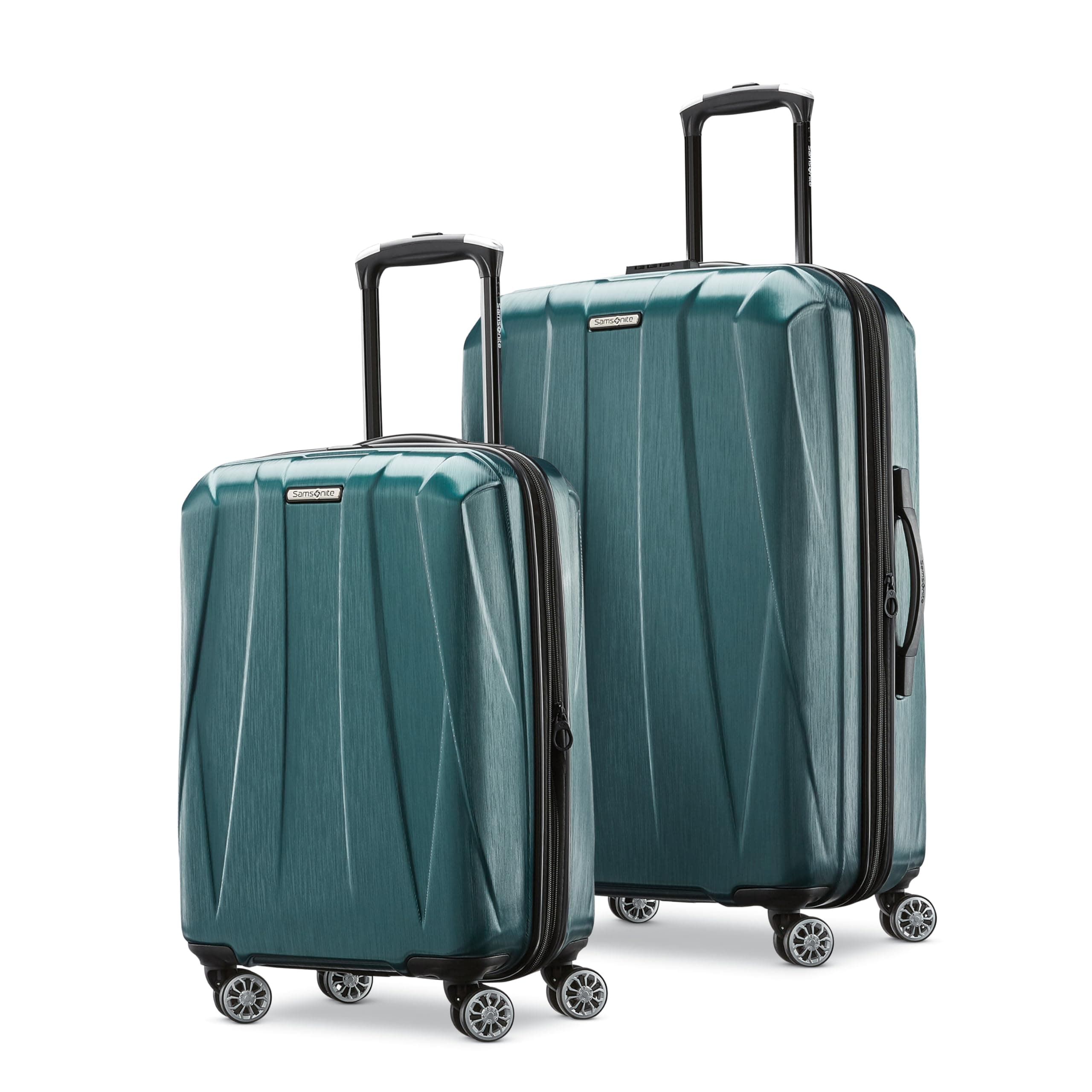 Luggage Set Centric 2 Hardside Expandable Suitcase with Spinner Wheels, Set of 2 (20/24), Emerald Green, 17 inches