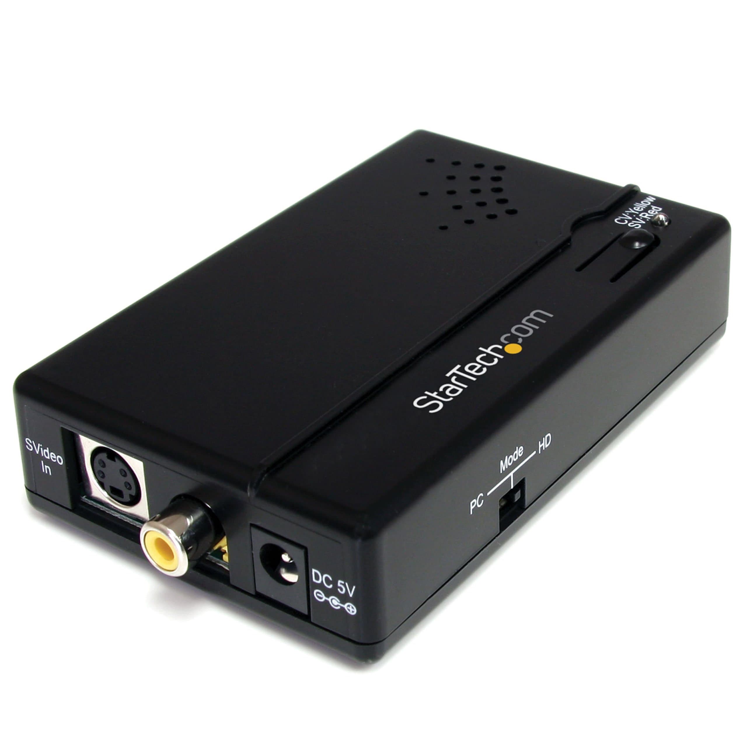StarTech.com Composite and S-Video to HDMI Converter with Audio - Video Converter - Composite Video, S-Video - HDMI - Black - VID2HDCON