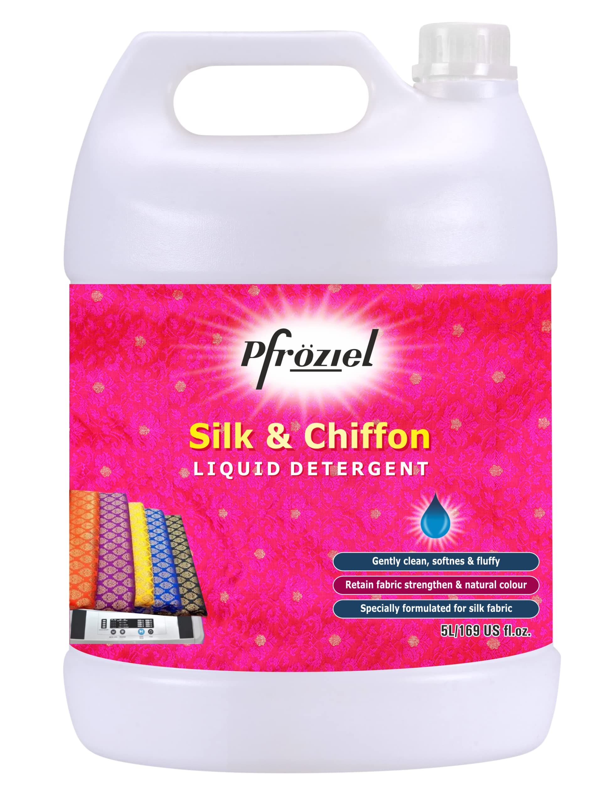 Liquid Detergent for Silk and Chiffon clothes, maintain shine & protect colour, No Harmful chemical, 5 Liter