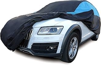 MORNYRAY Waterproof Car Cover All Weather Snowproof UV Protection Windproof Outdoor Full SUV Car Cover, Universal Fit for SUV (Fit SUV Length 202-210 inch, Blue)