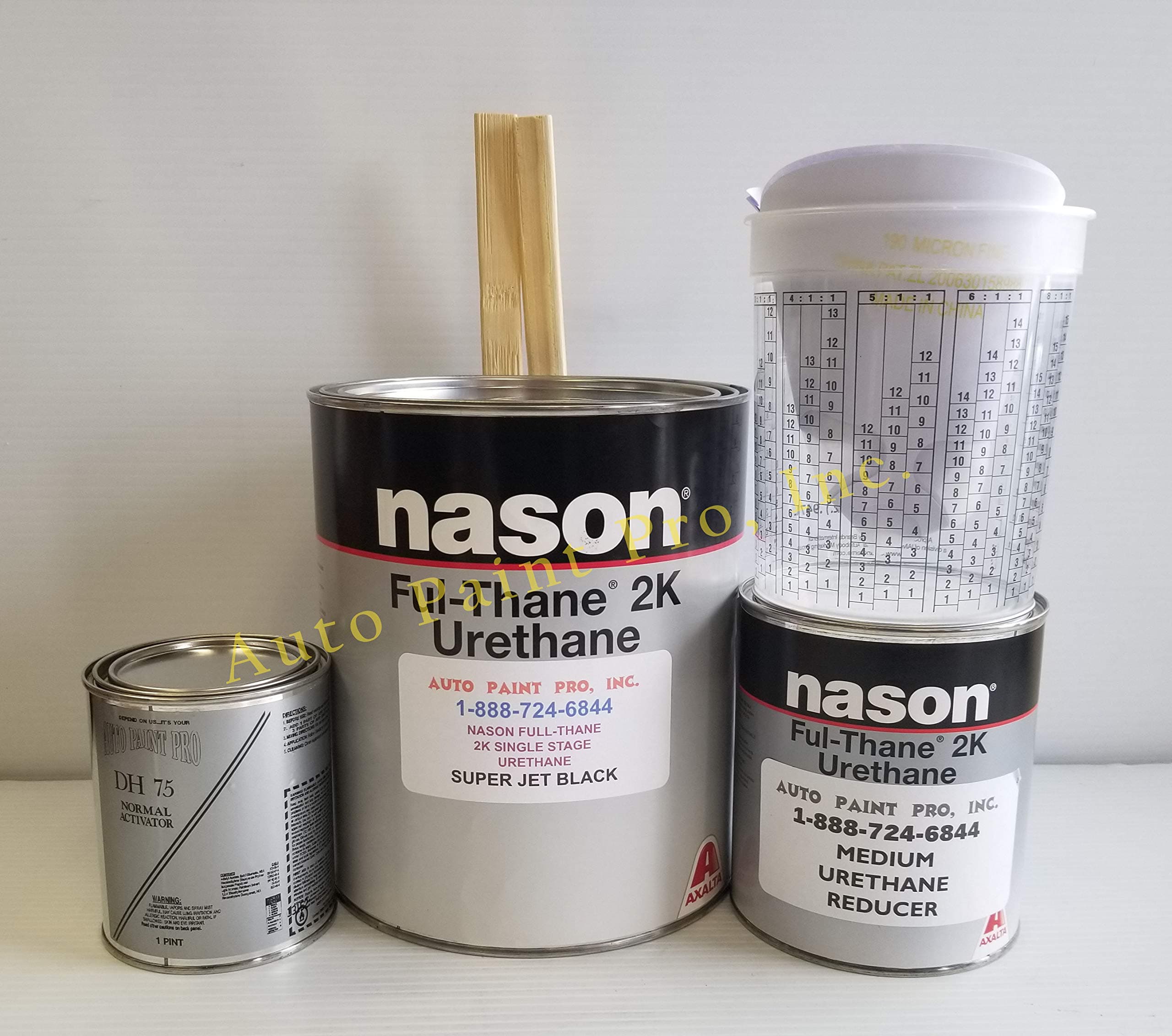 Nason Ful Thane Super Jet Black Single Stage Urethane auto Restoration car Paint kit