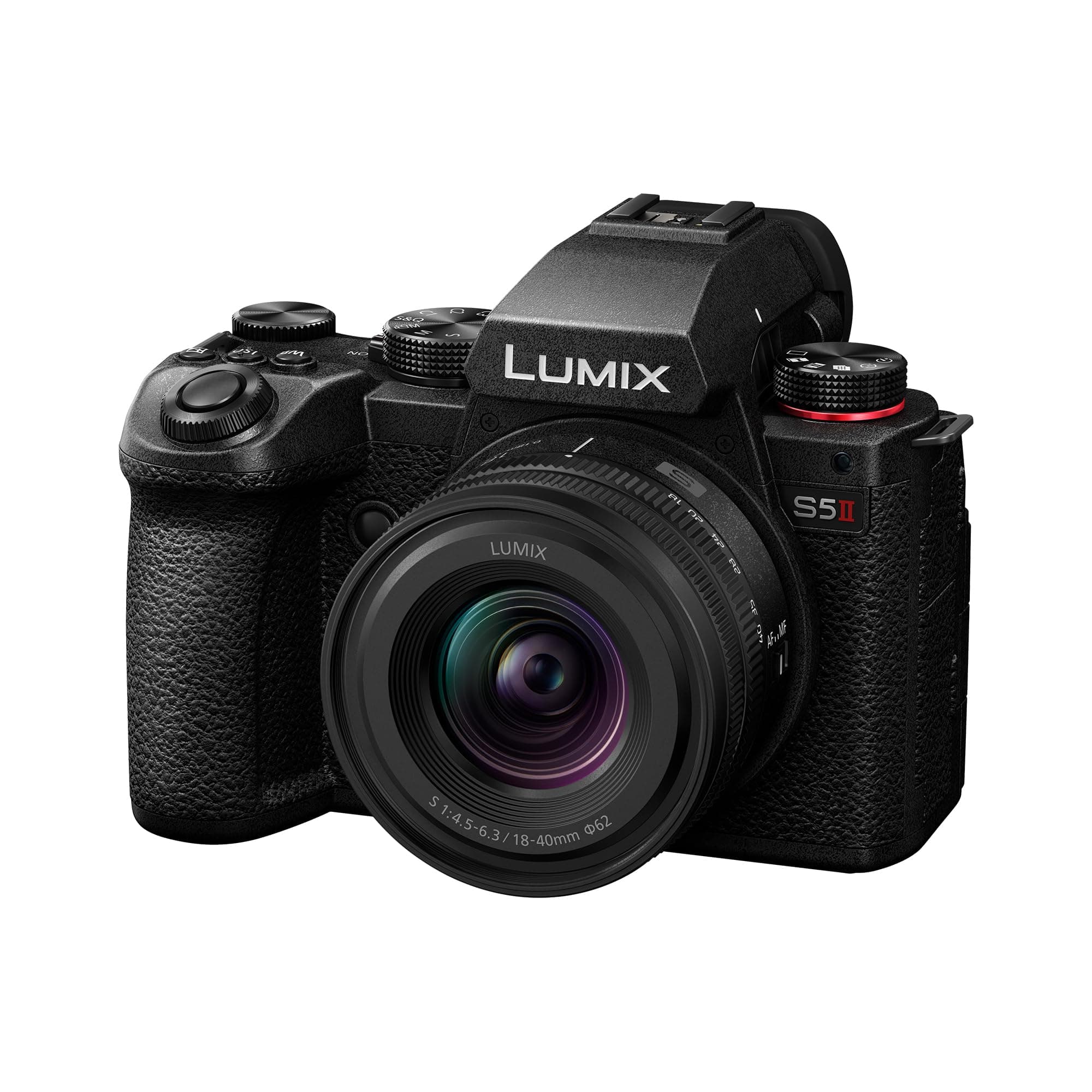 Lumix S5 II, Full Frame Mirrorless Camera Body, with S-R1840E 18-40mm S lens, 4K 60P and 6k 30P Video Recording, Flip Screen, Wi-Fi, L-Mount, Phase Hybrid AF, Active IS, Black