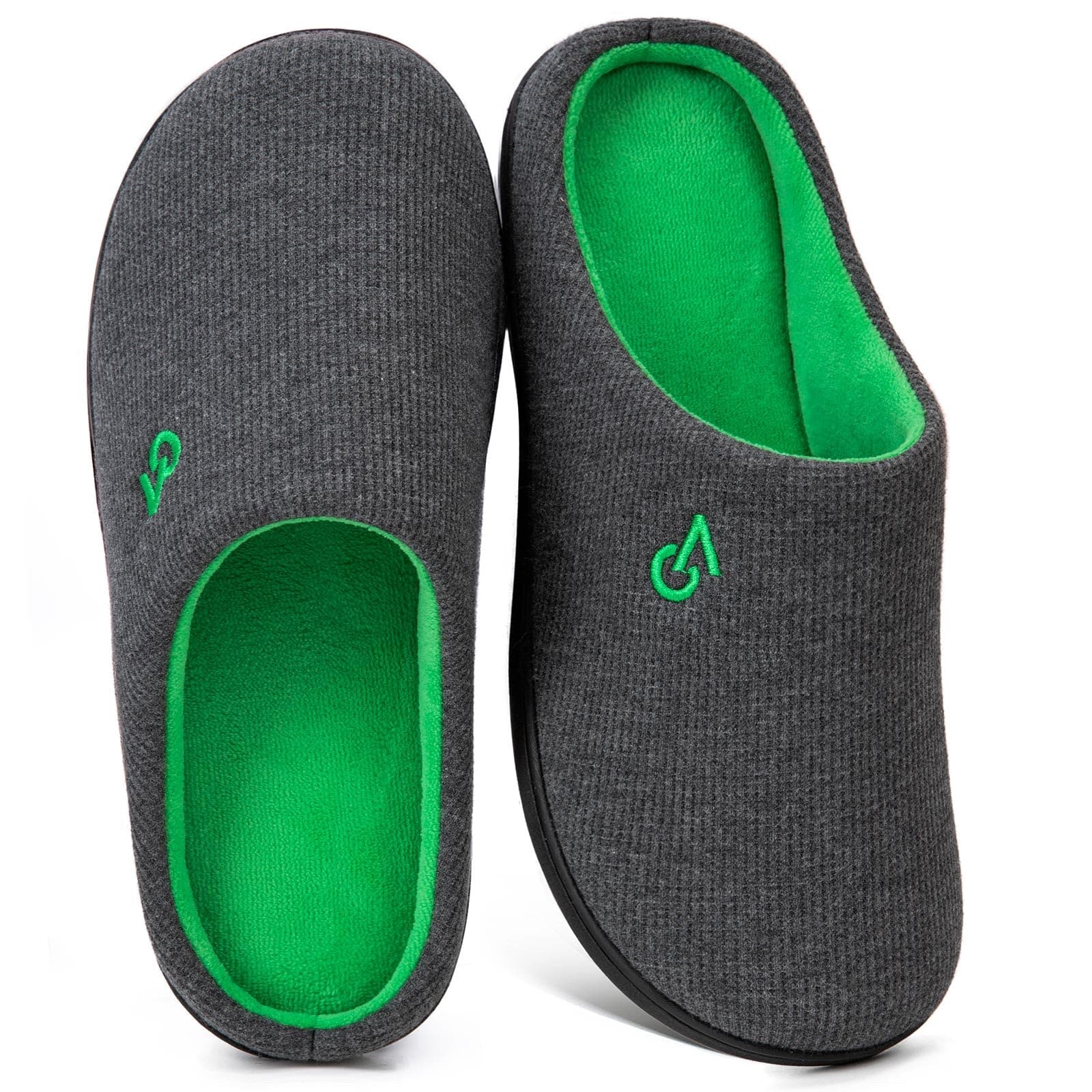 VeraCosy Men's Two-Tone Memory Foam Slippers