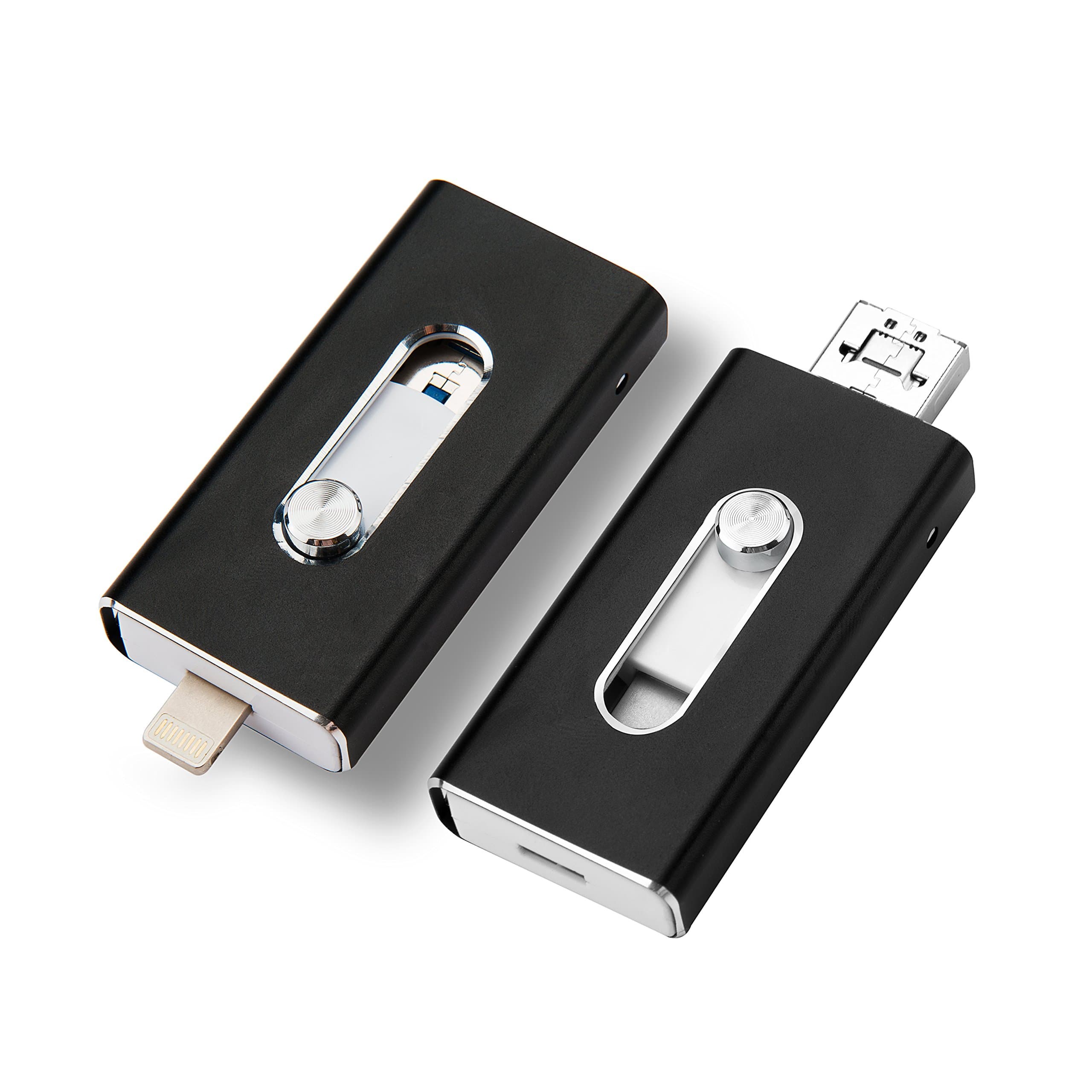 Vestie USB Flash Drives for iPhone 128GB Pen-Drive Memory Storage, Jump Drive Lightning Memory Stick External Storage, Memory Expansion for Apple IOS Android Computers (Black)