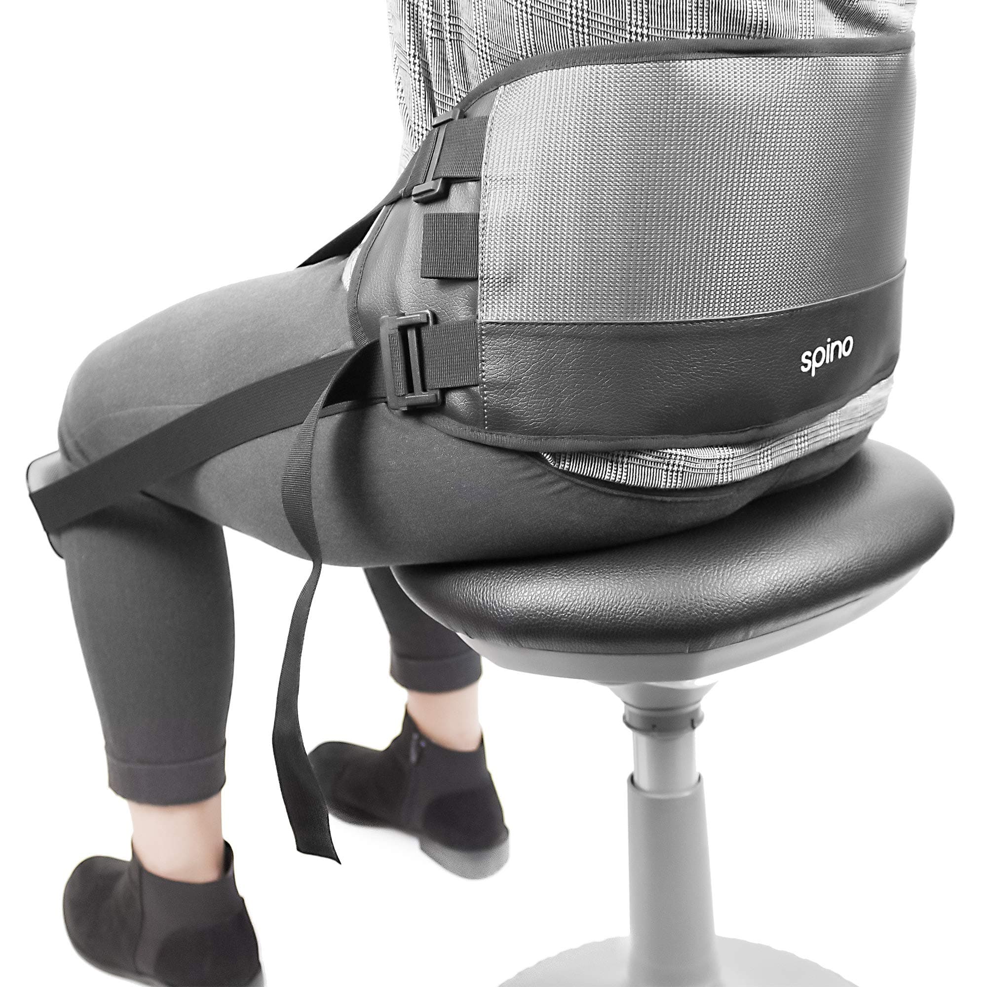 Notion Innovations Spino Deluxe Back Support Posture Correction and Improvement System with Office Chair Attachment