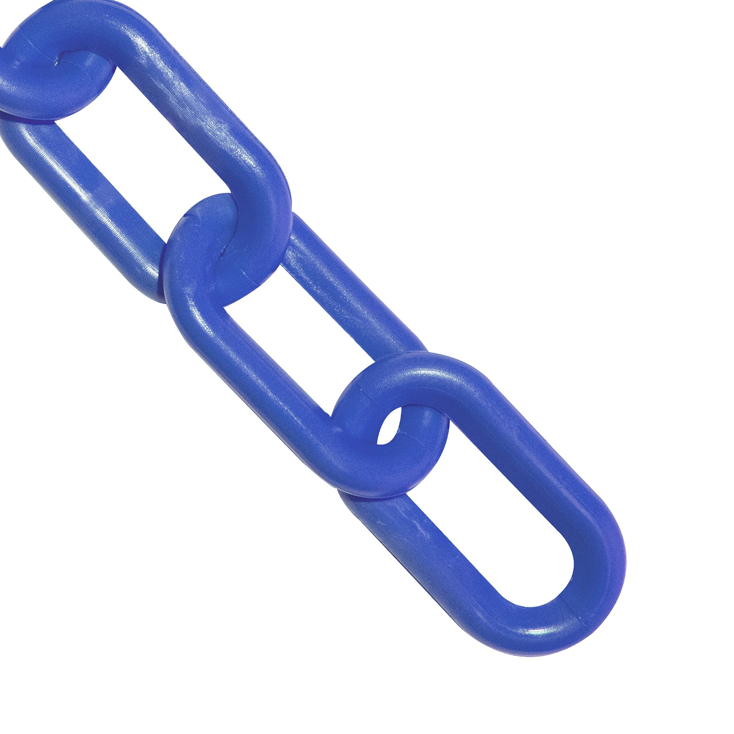 Mr. ChainPlastic Barrier Chain, Blue, 2-Inch Link Diameter, 25-Foot Length (50006-25), 1 Count (Pack of 1)