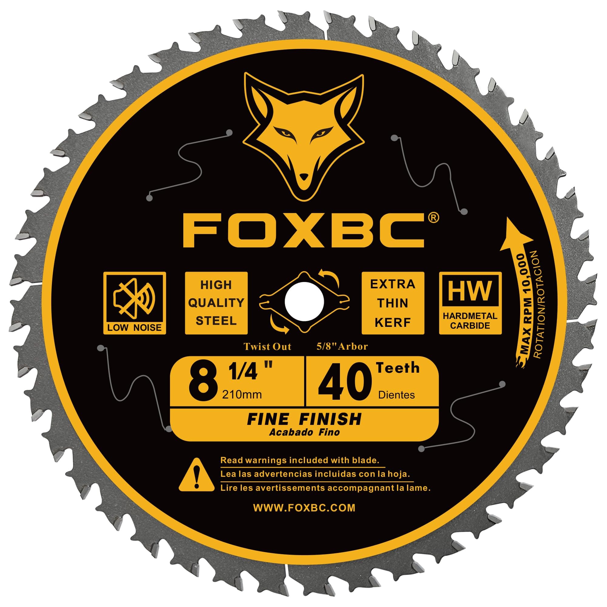 8-1/4 Inch Table Saw Blade 40 Tooth, Replacement for Freud Diablo D0840, DeWalt DWA181440 Finishing Circular Saw Blade, DeWalt Table Saw with 5/8" Arbor, Diamond Knockout