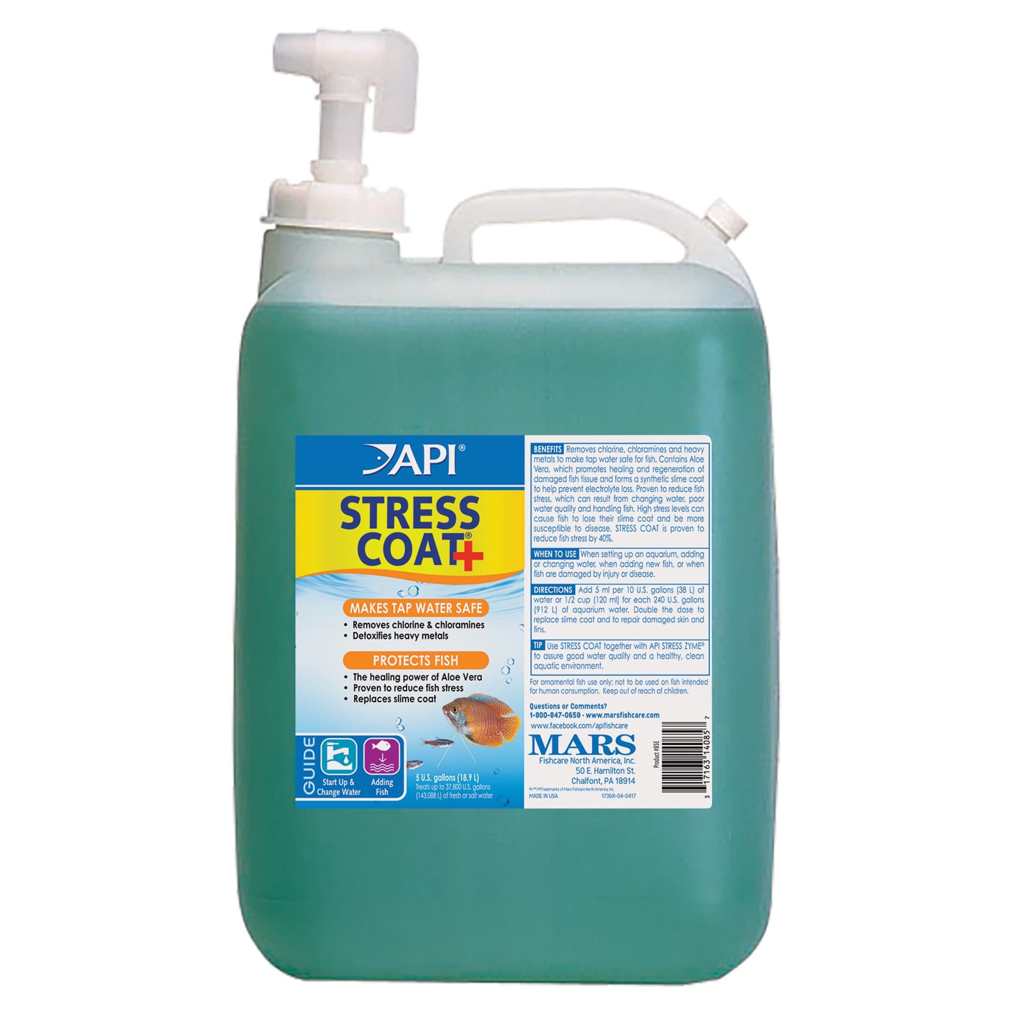 STRESS COAT Aquarium Water Conditioner 5-Gallon Bottle