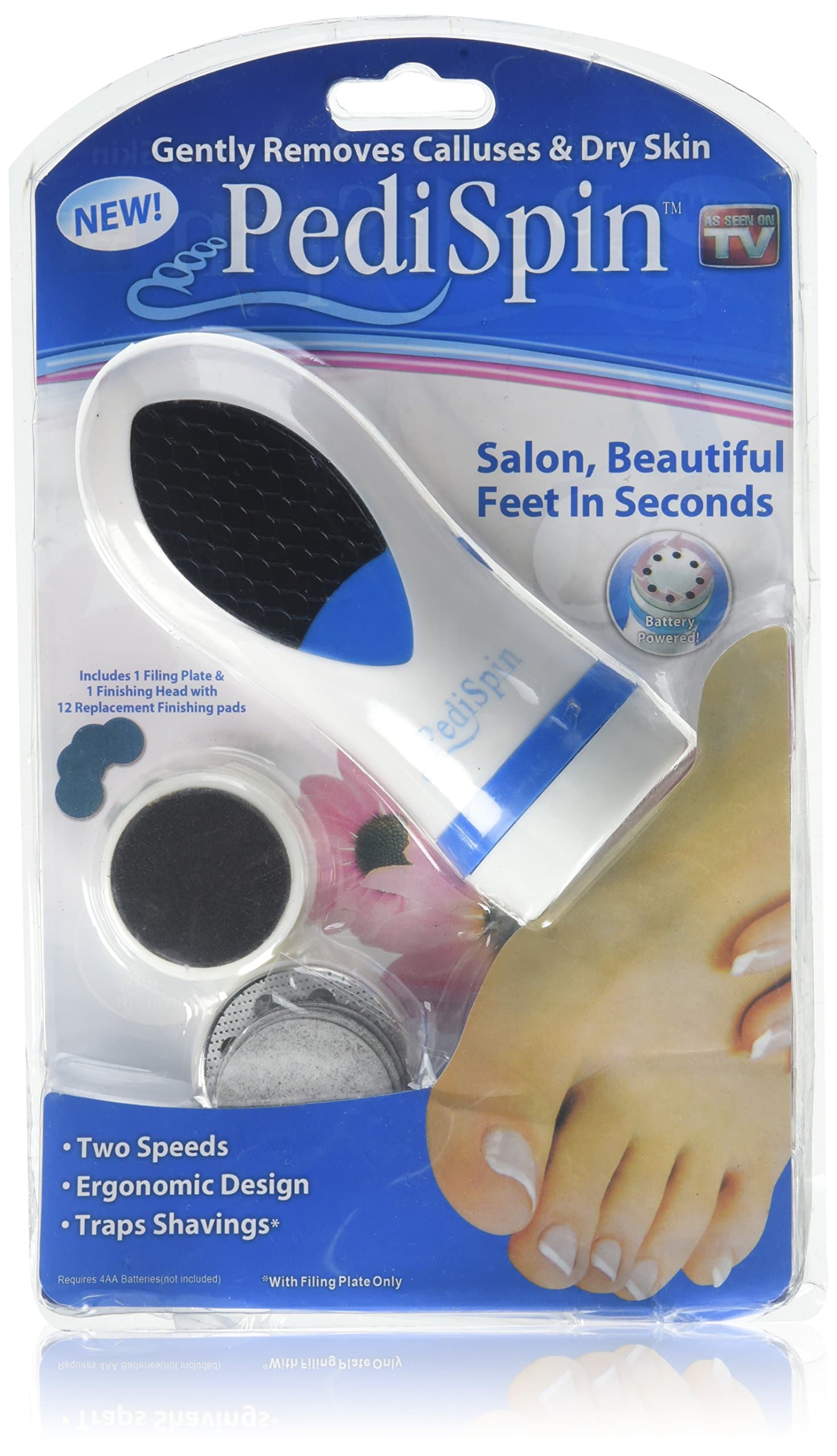 Pedi Spin Professional Electric Callus Remover, White