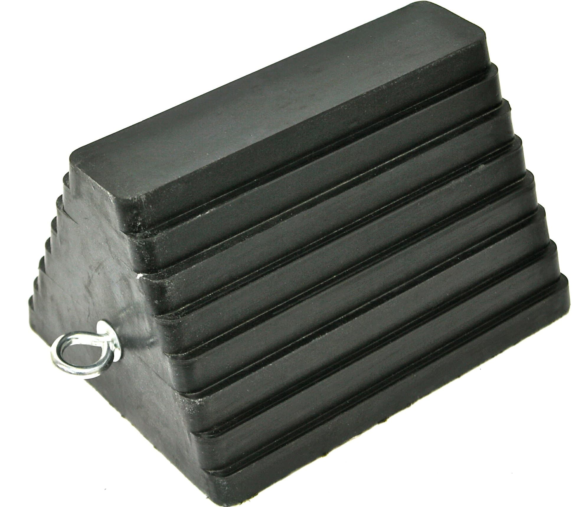 Maxxtow Towing Products 70073 Solid Rubber Heavy Duty Wheel Chock with Eyebolt