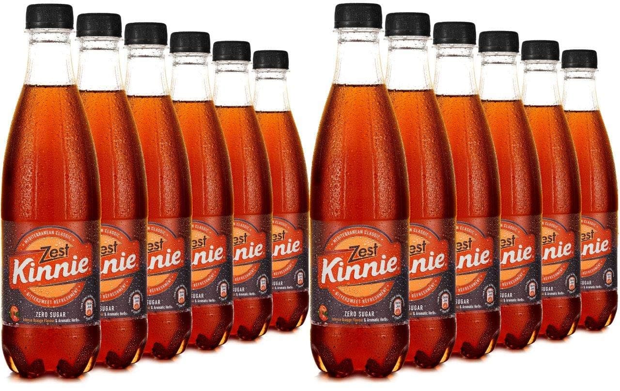 Kinnie Zest Extra Orange Flavour Soft Drink 500 ml (Pack of 12)