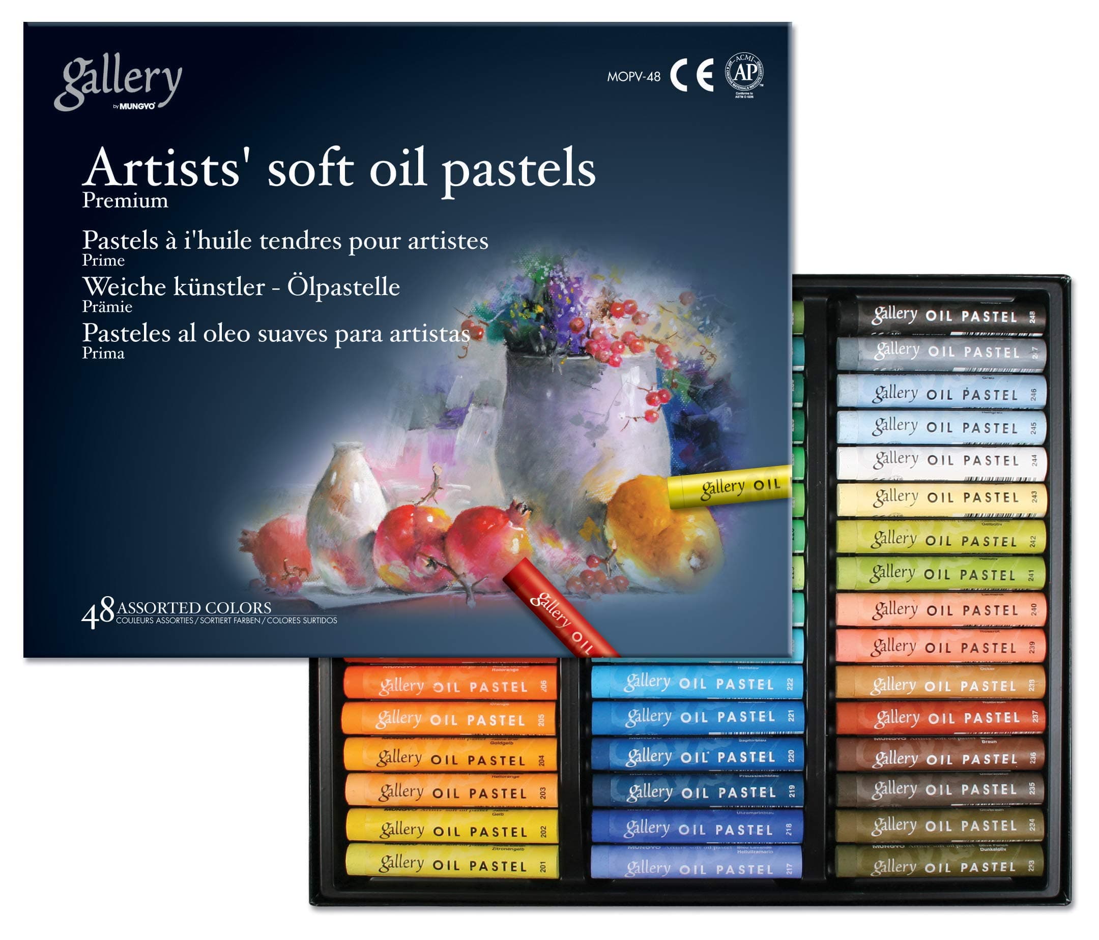 Soft Oil Pastels (48 Pieces)|Multicolor