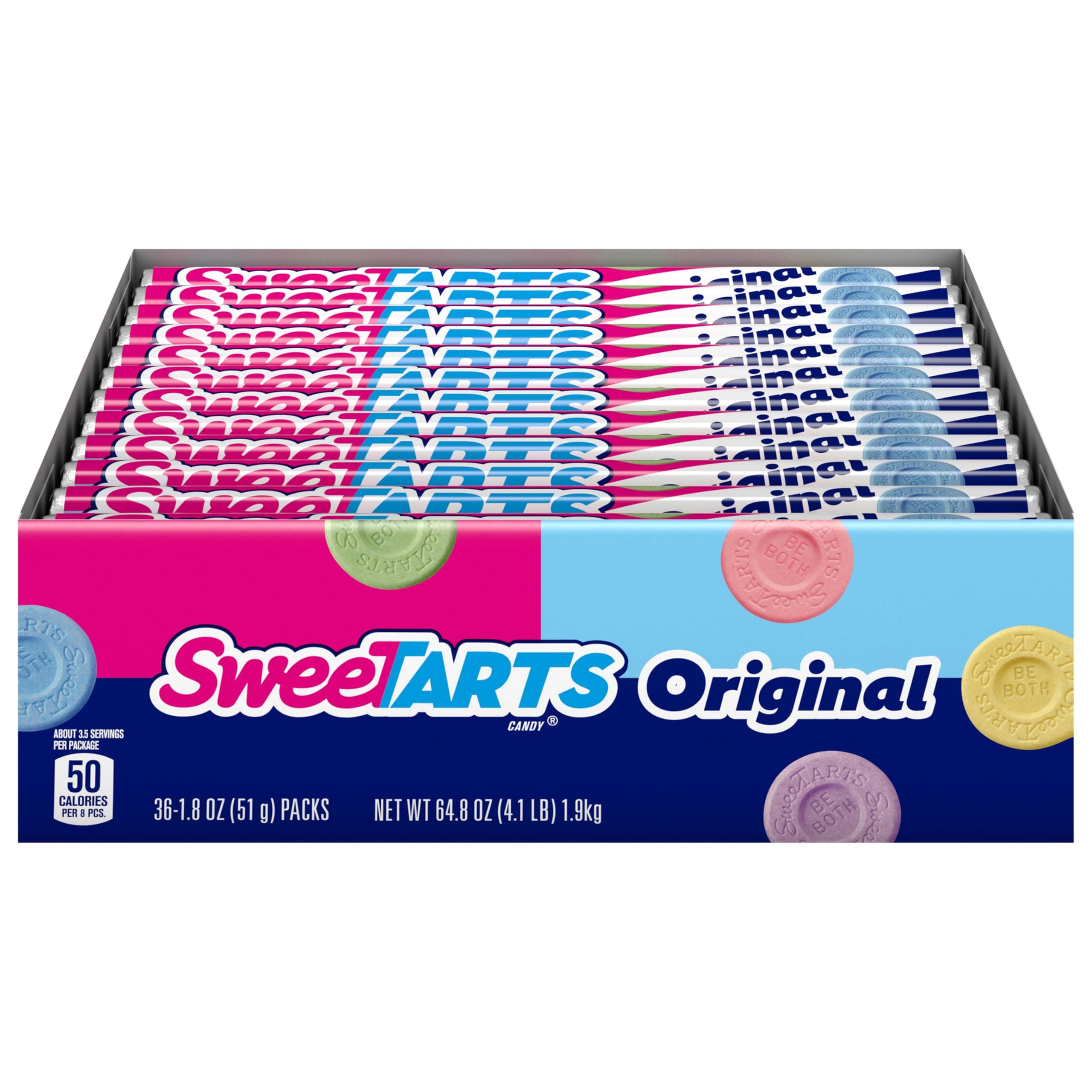 SweeTARTS Original, Candy, Roll, 1.8 oz, 36 count