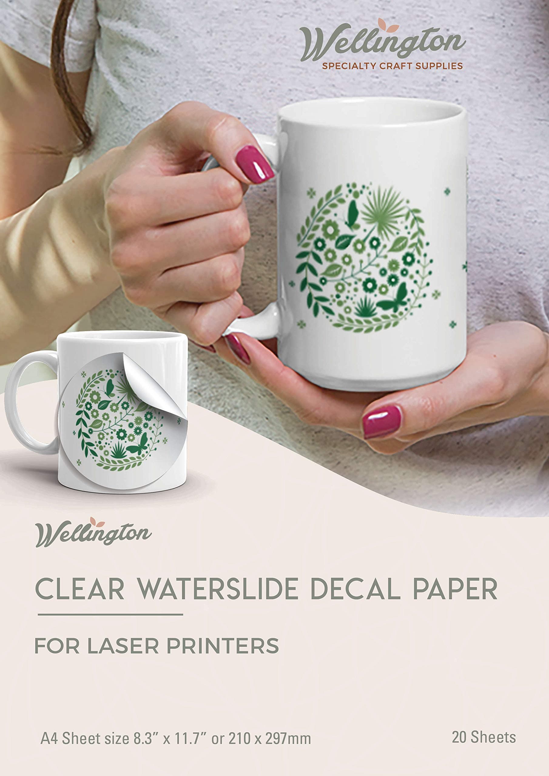 Waterslide Decal Paper Laser Clear 20 Sheets A4 Size