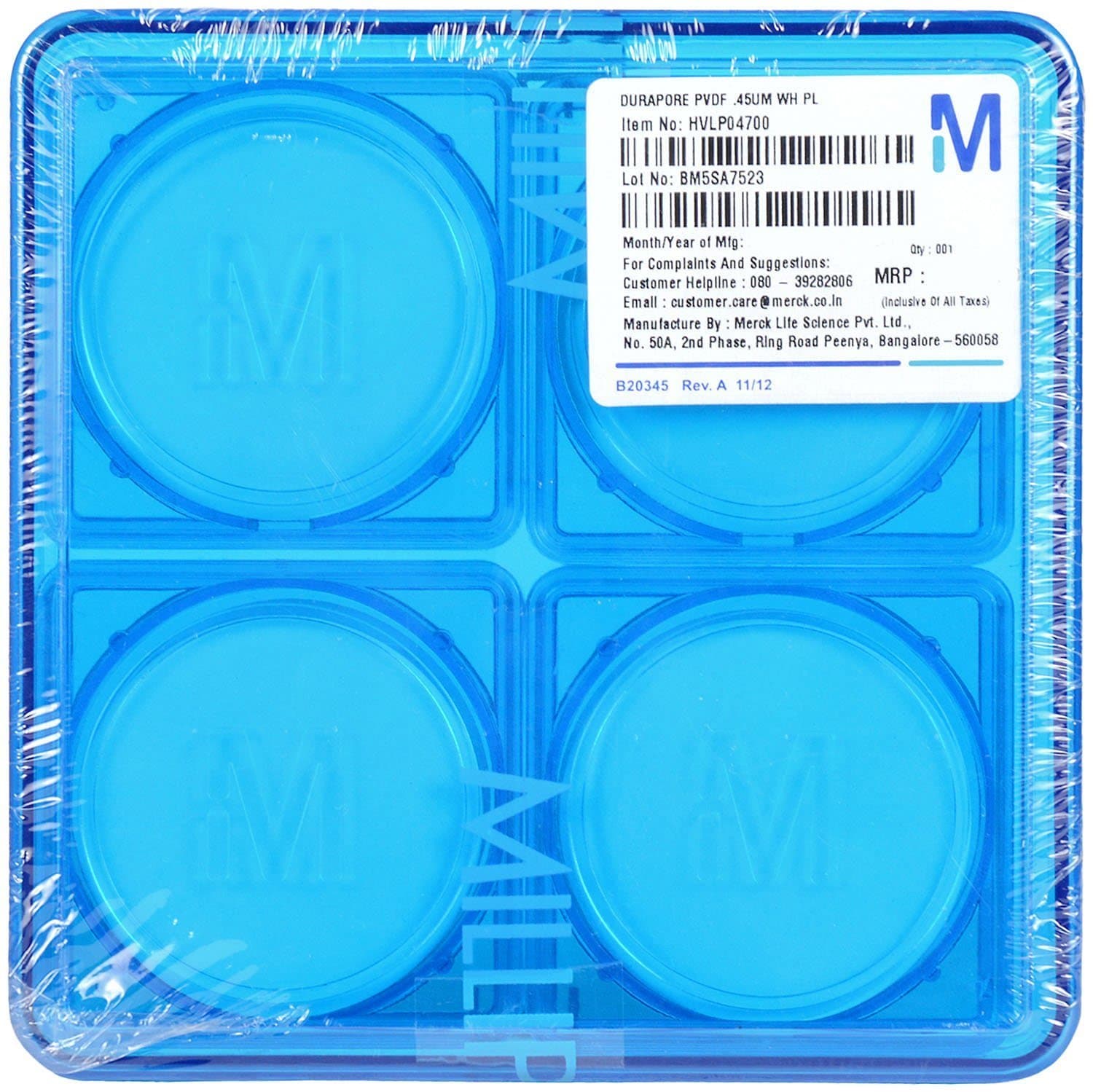 Membrane Filter Papers 0.45 Micron Nelone Nylon 47 Mm 100 Pcs miIIipore Durapor